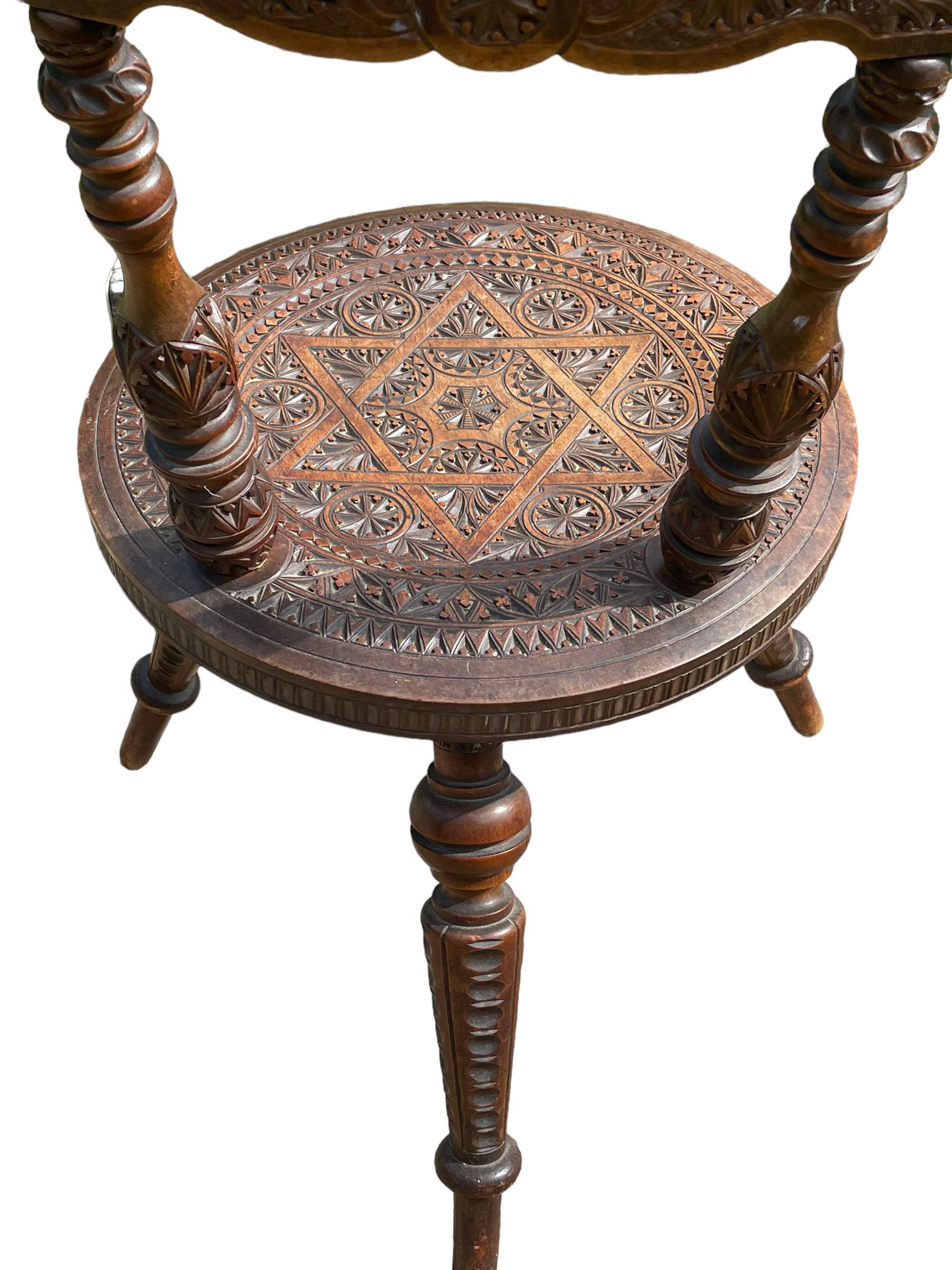 19th Century Walnut Penny Chair  1
