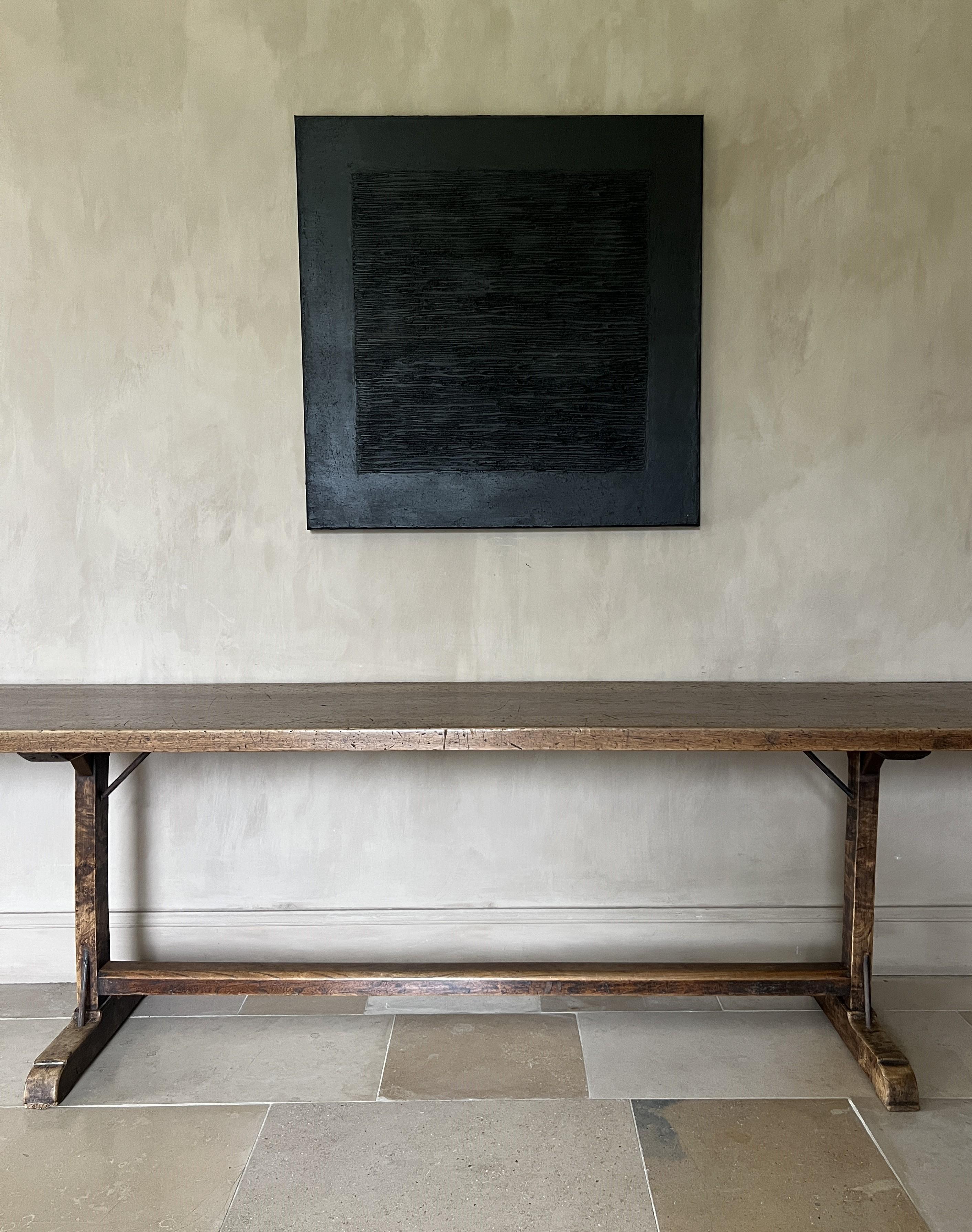 Hand-Crafted 19th century Walnut Refectory Console Table