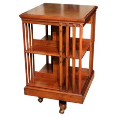 19th Century Walnut Revolving Bookcase