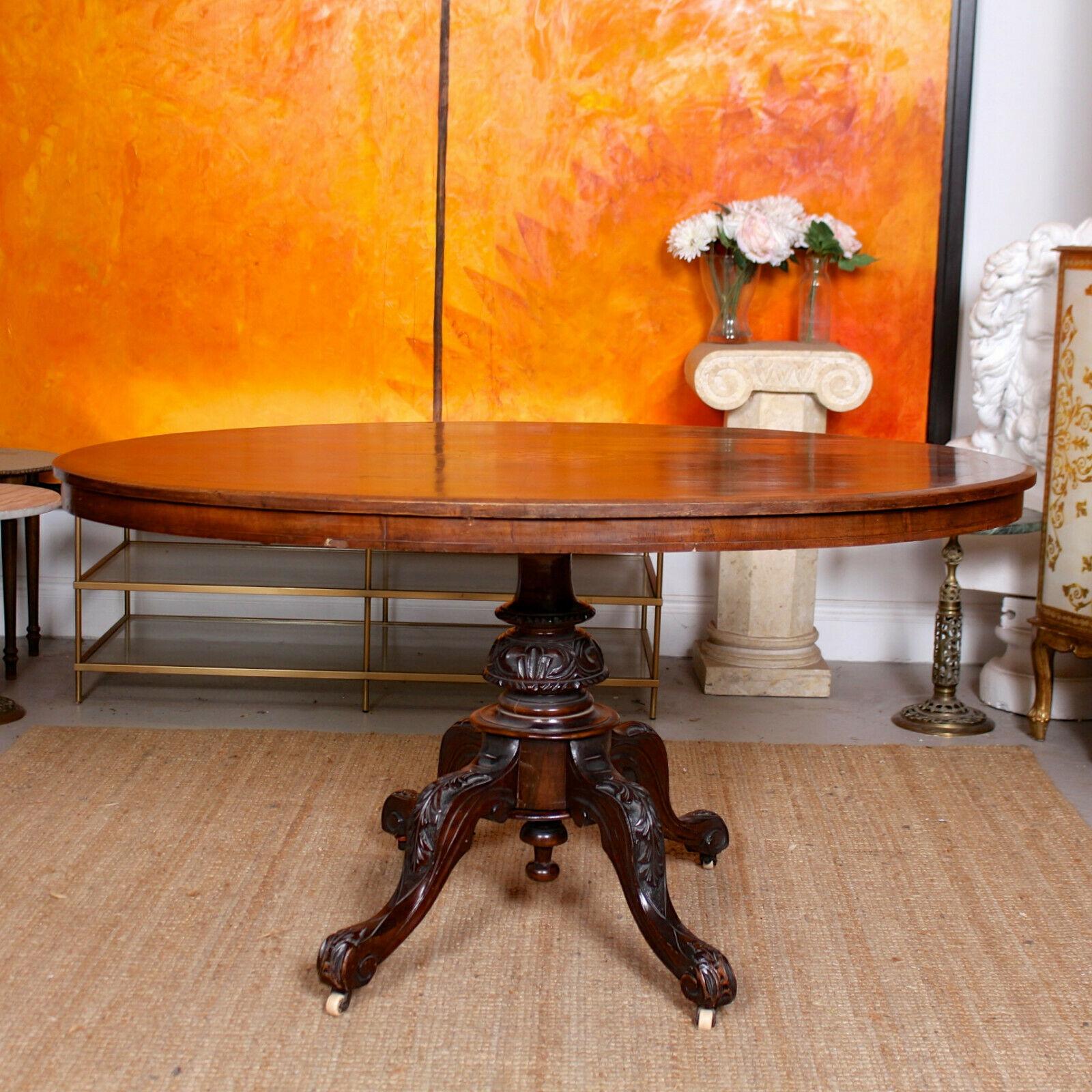 19th Century Walnut Rosewood Breakfast Table Tilt-Top Dining For Sale 4