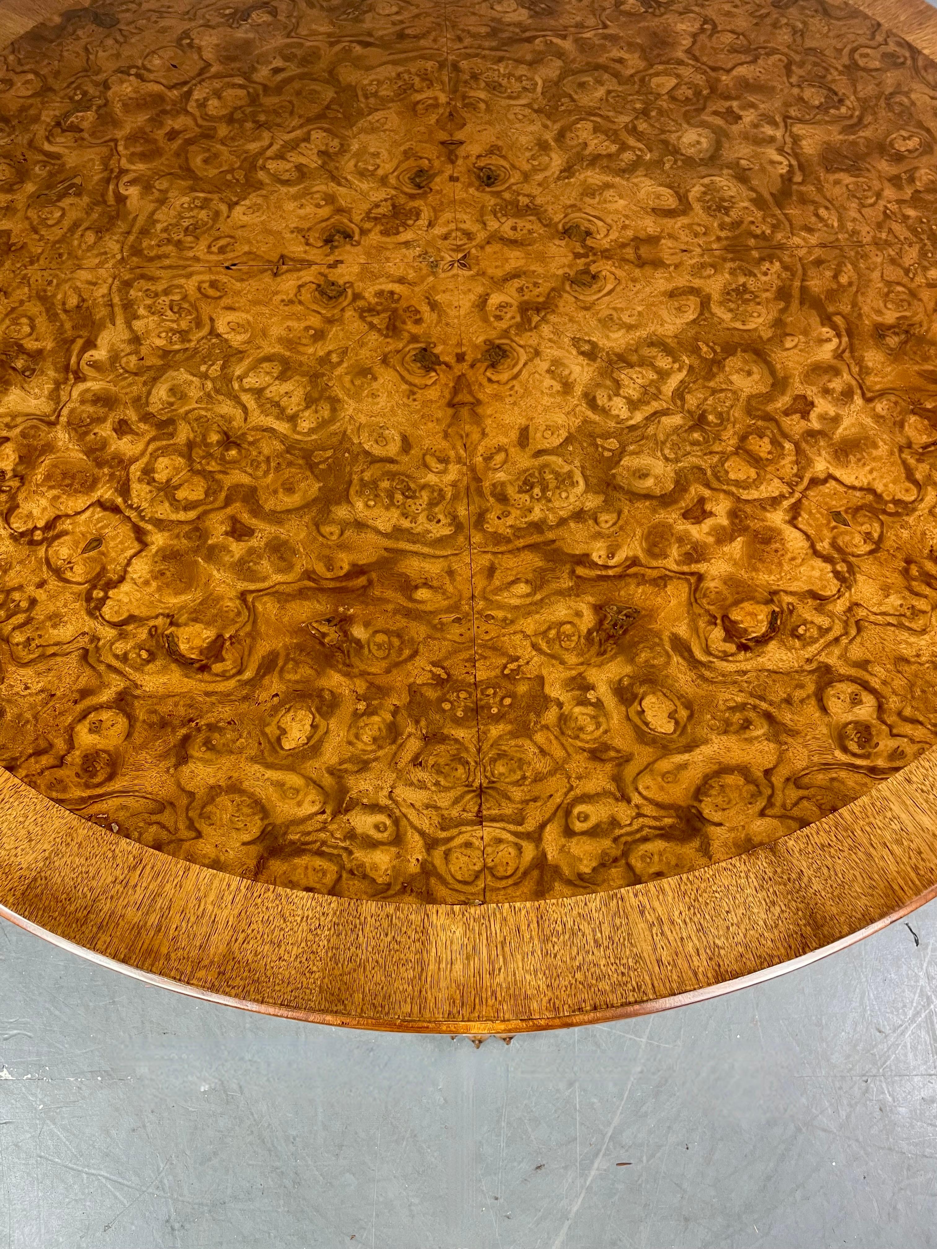 19th century walnut round  dining table  5