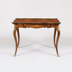 19th Century Walnut Serpentine Card Table Firmly Attributed to Gillows