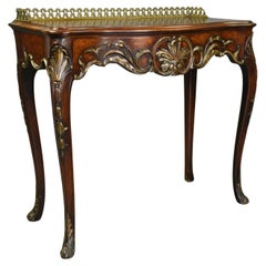 19th century walnut serpentine console table