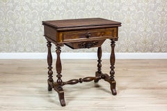19th Century Walnut Sewing Table or Card Table