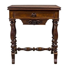 Used 19th Century Walnut Sewing Table or Card Table