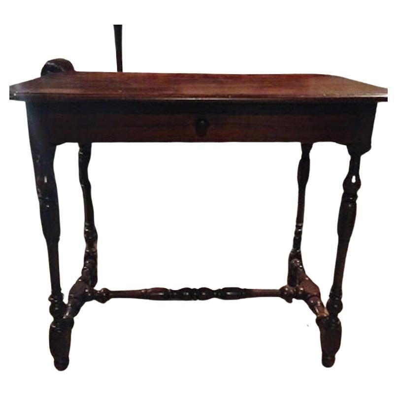19th Century Walnut Side Table For Sale