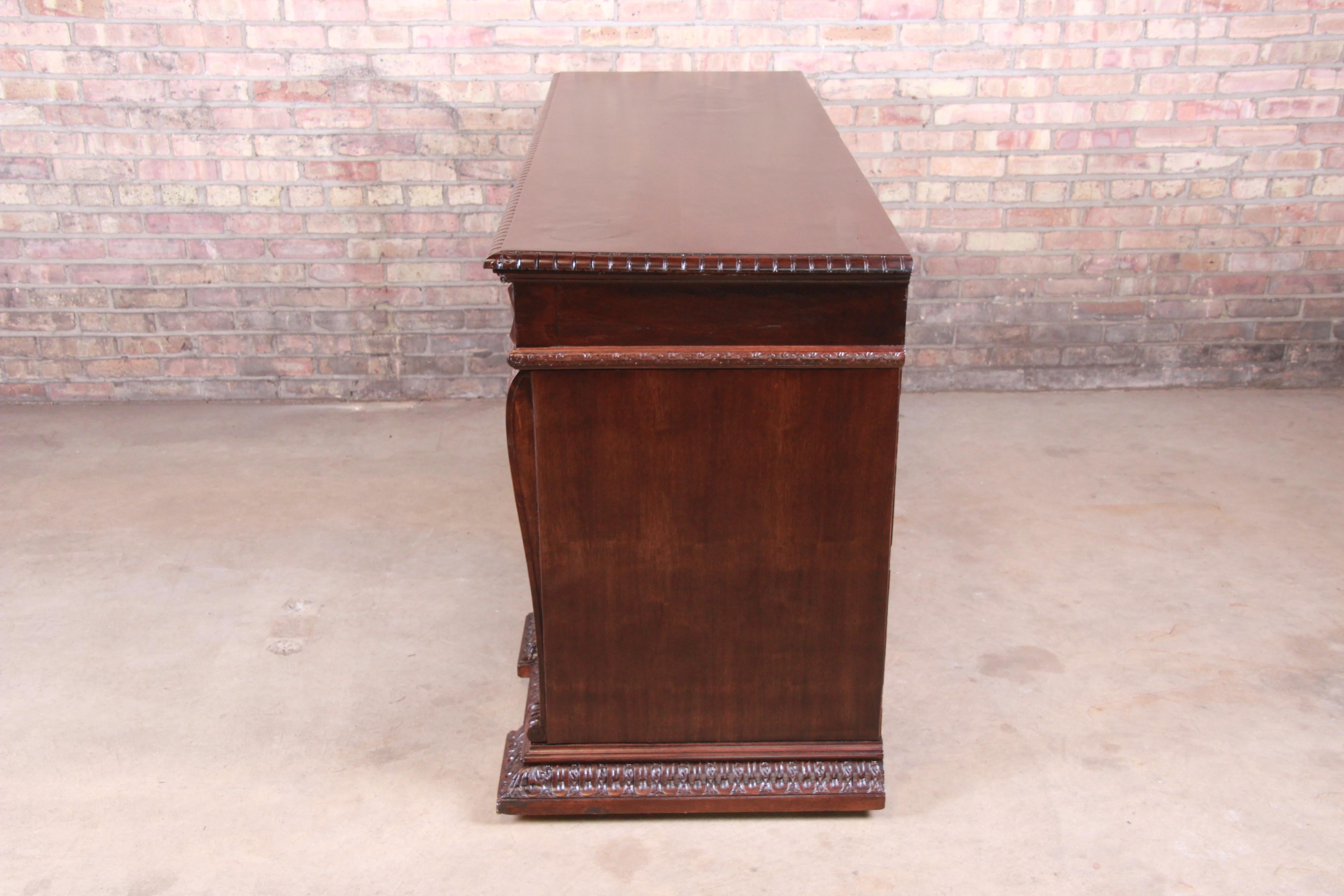 19th Century Walnut Sideboard or Bar Cabinet Attributed to RJ Horner, Restored 14