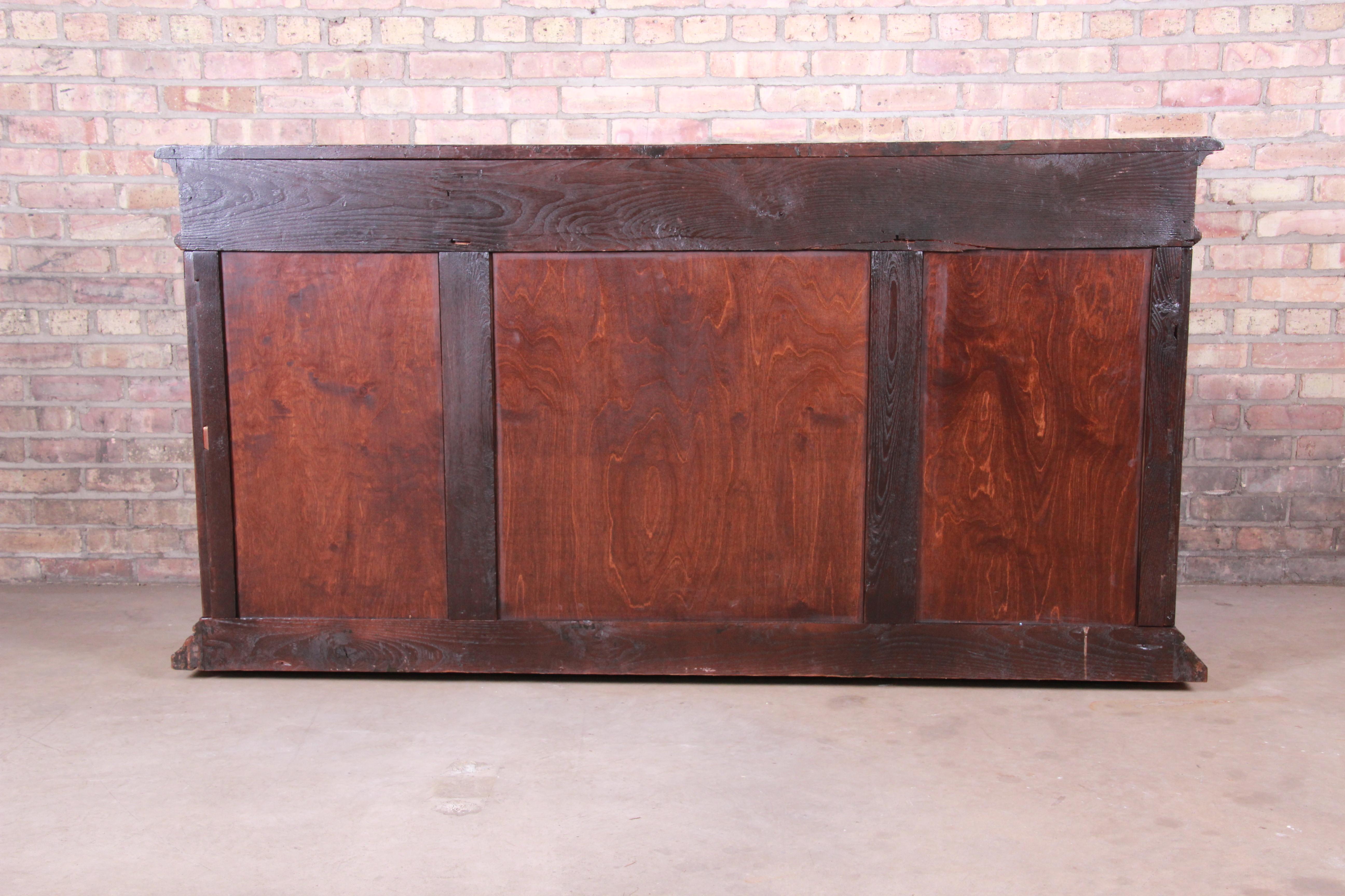 19th Century Walnut Sideboard or Bar Cabinet Attributed to RJ Horner, Restored 15
