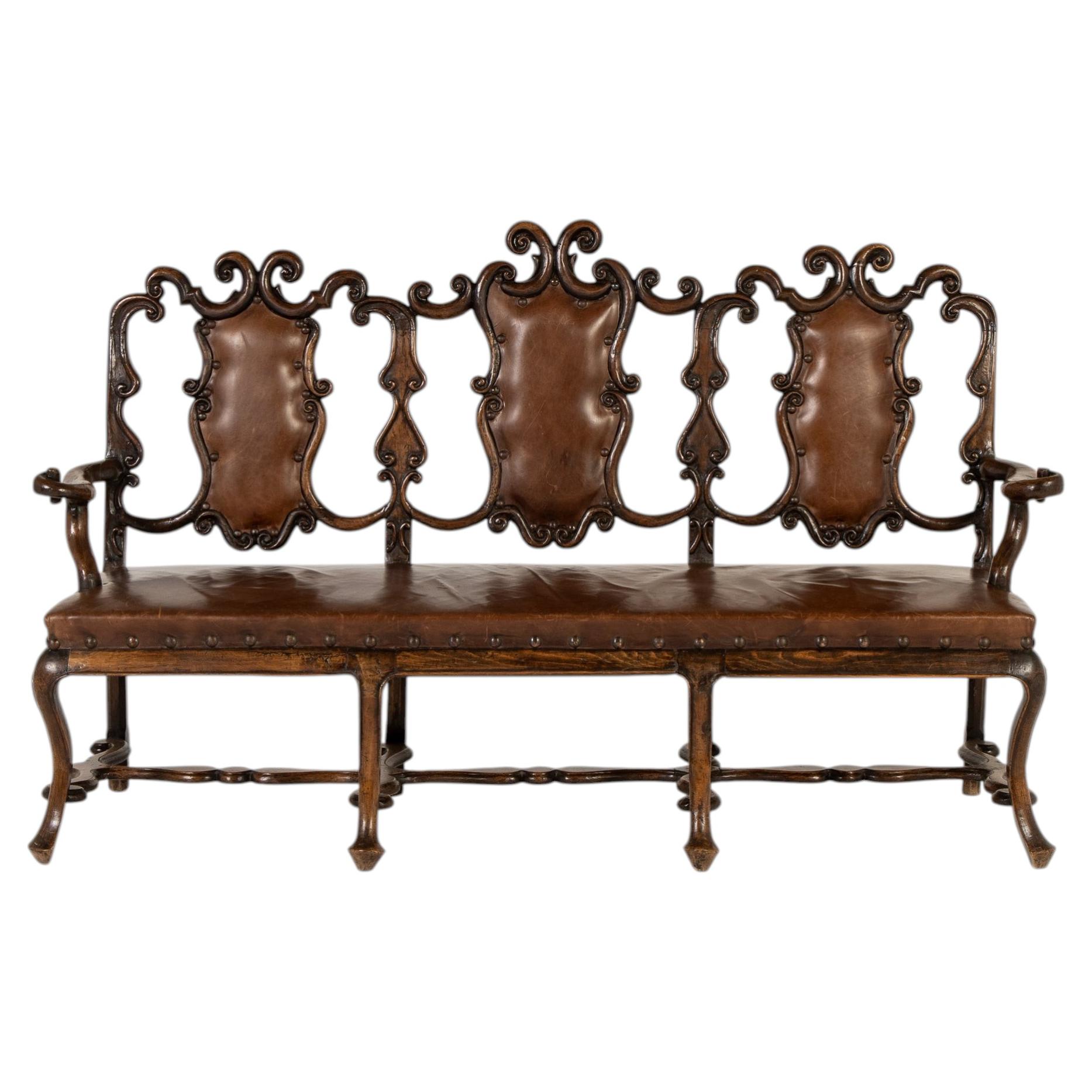 19th Century Walnut Sofa or Settee For Sale