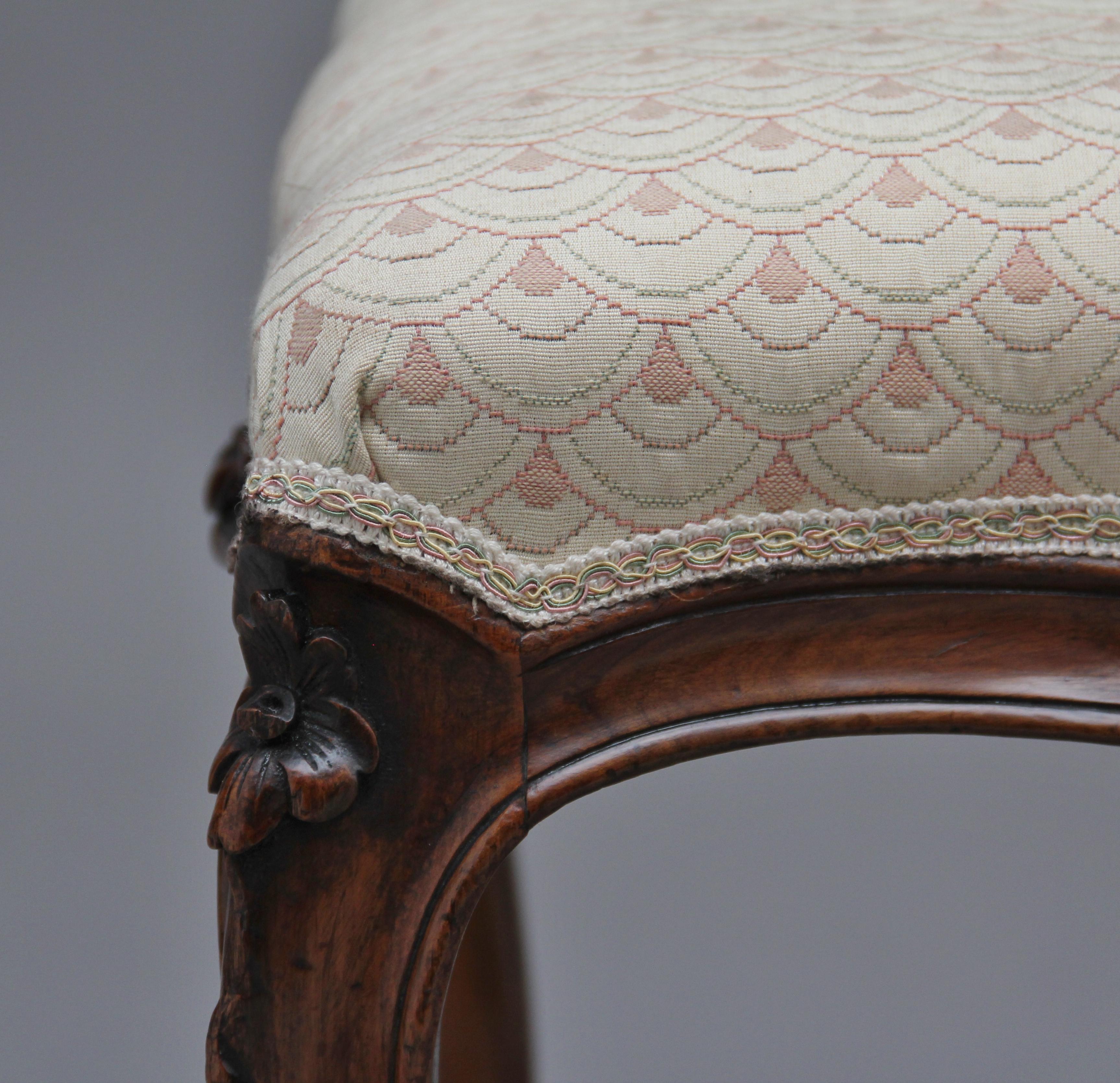 19th Century Walnut Stool 1