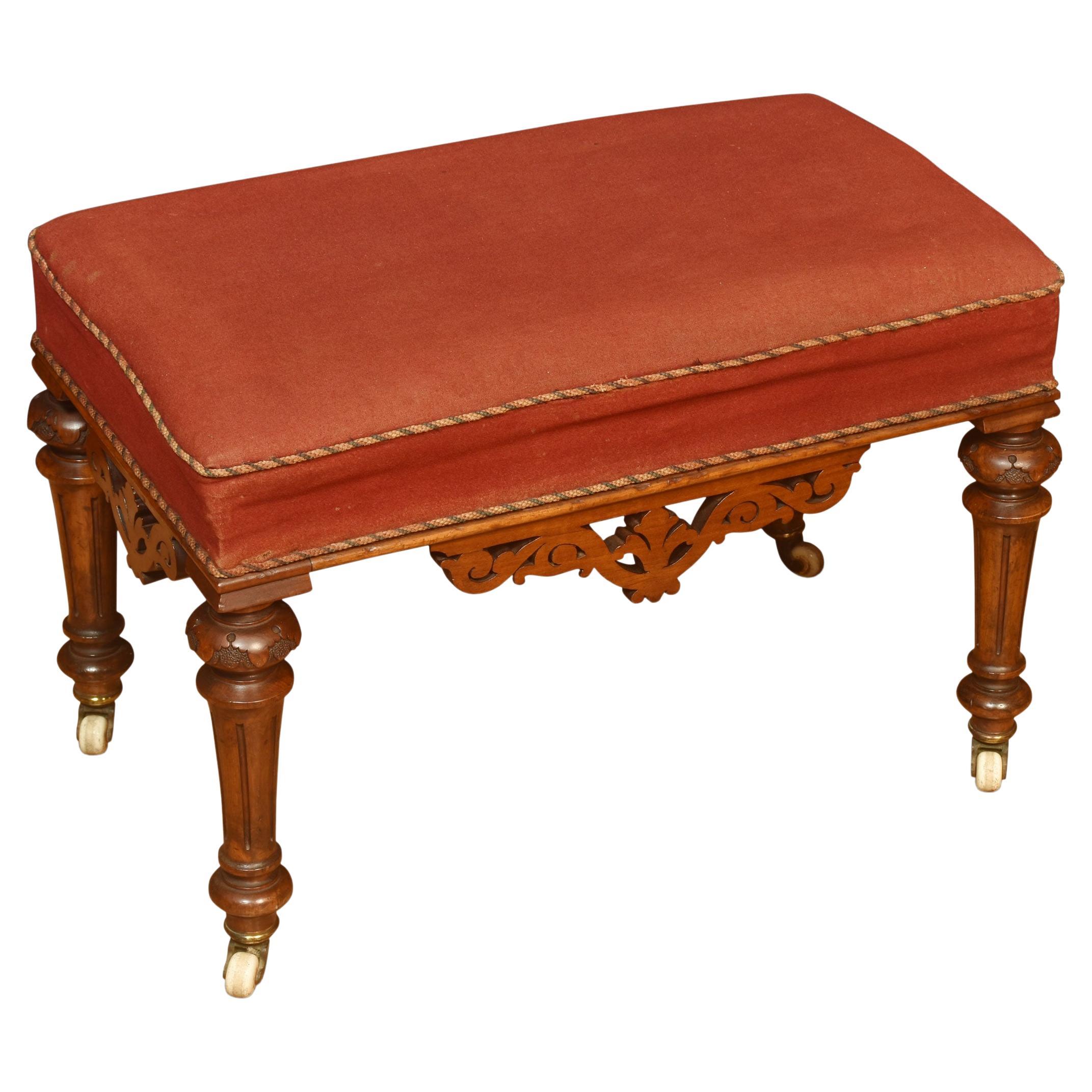 19th Century, Walnut Stool