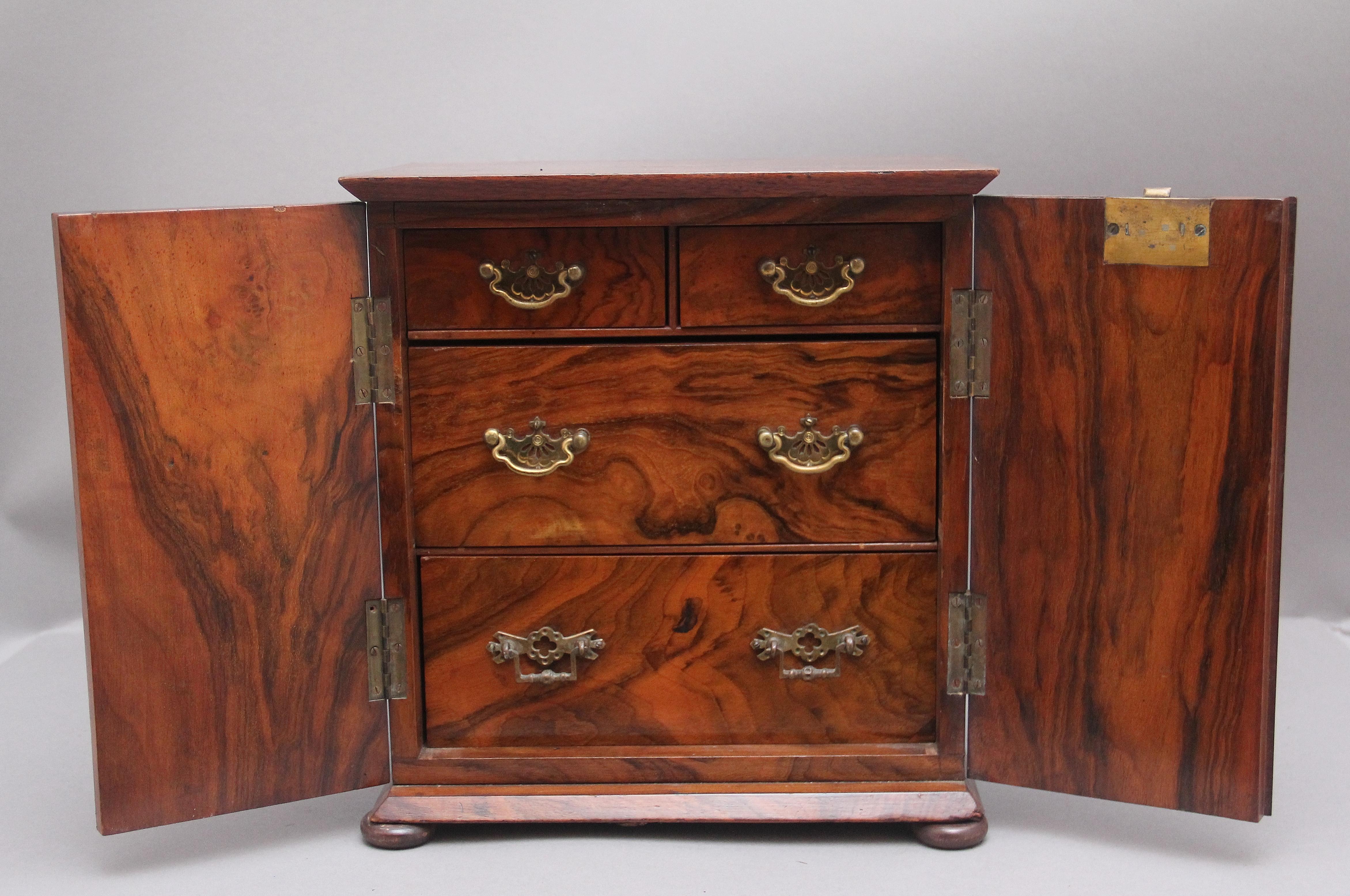 Victorian 19th Century Walnut Table Cabinet For Sale