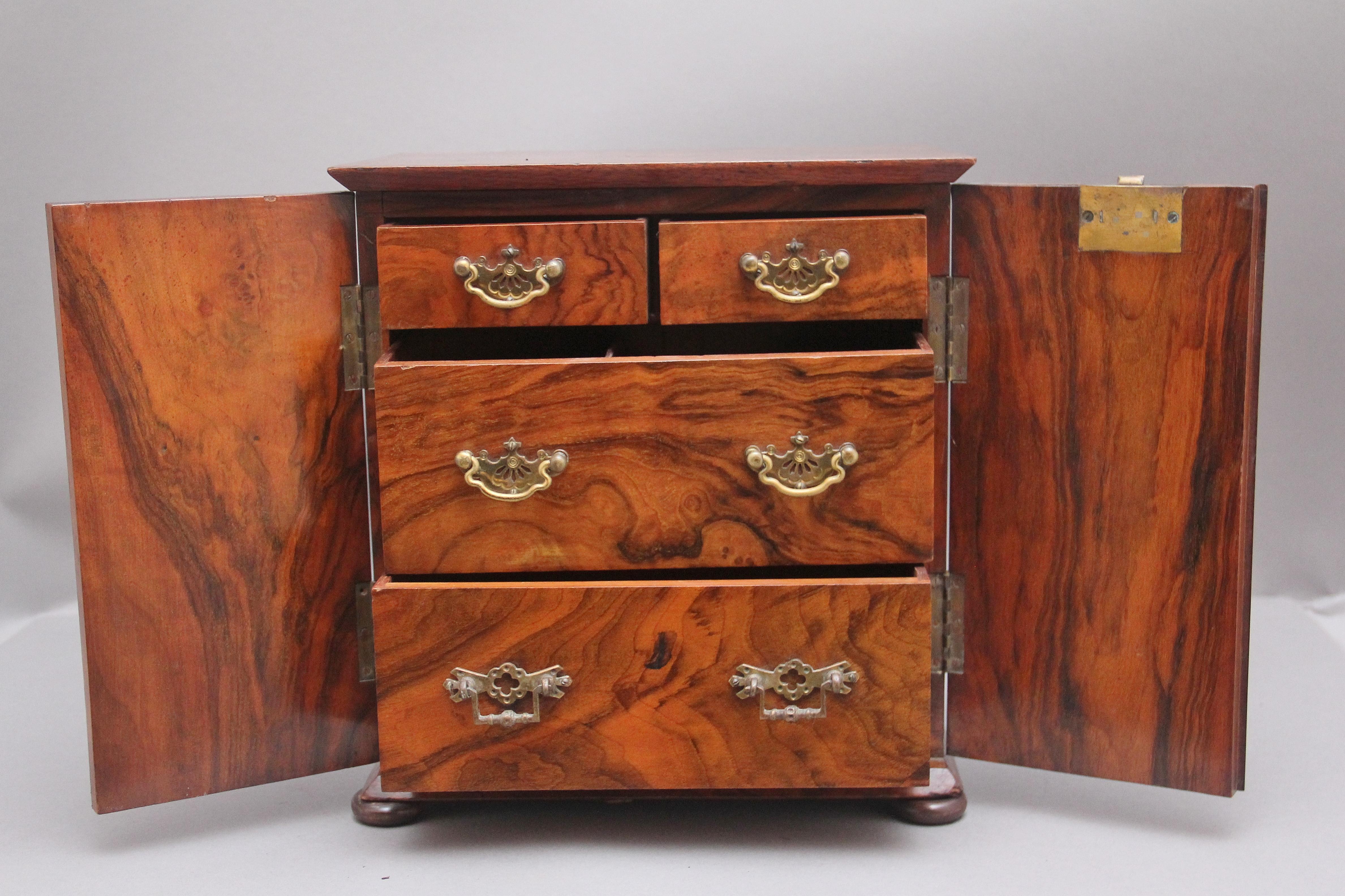 British 19th Century Walnut Table Cabinet For Sale