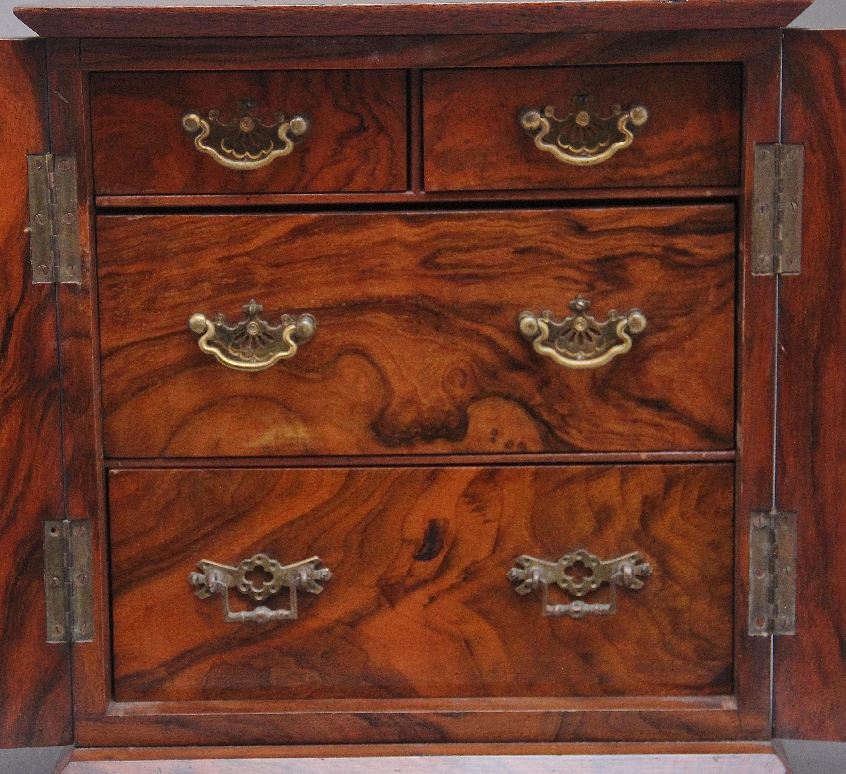 19th Century Walnut Table Cabinet In Good Condition For Sale In Martlesham, GB