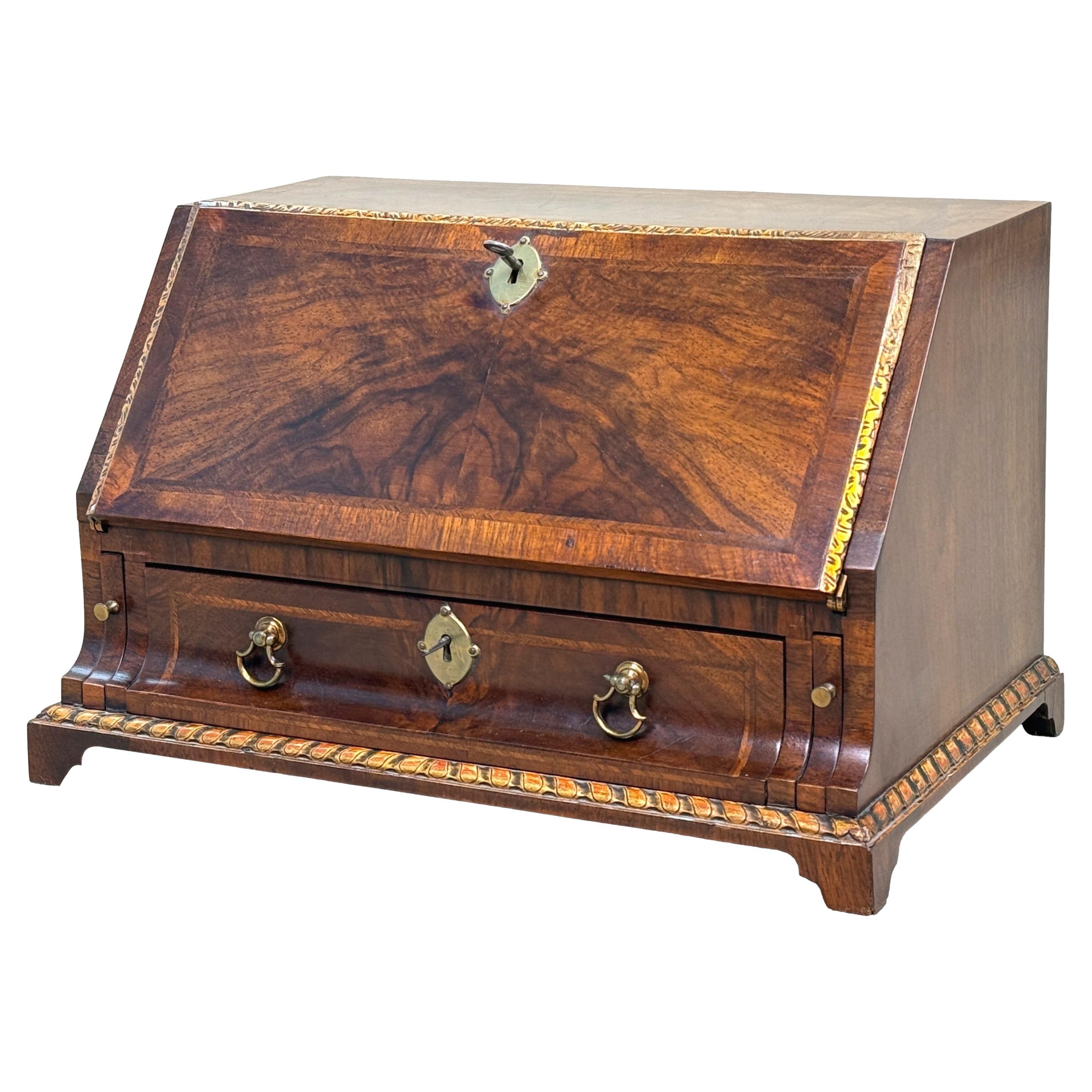 19th Century Walnut Table Top Childs Size Bureau