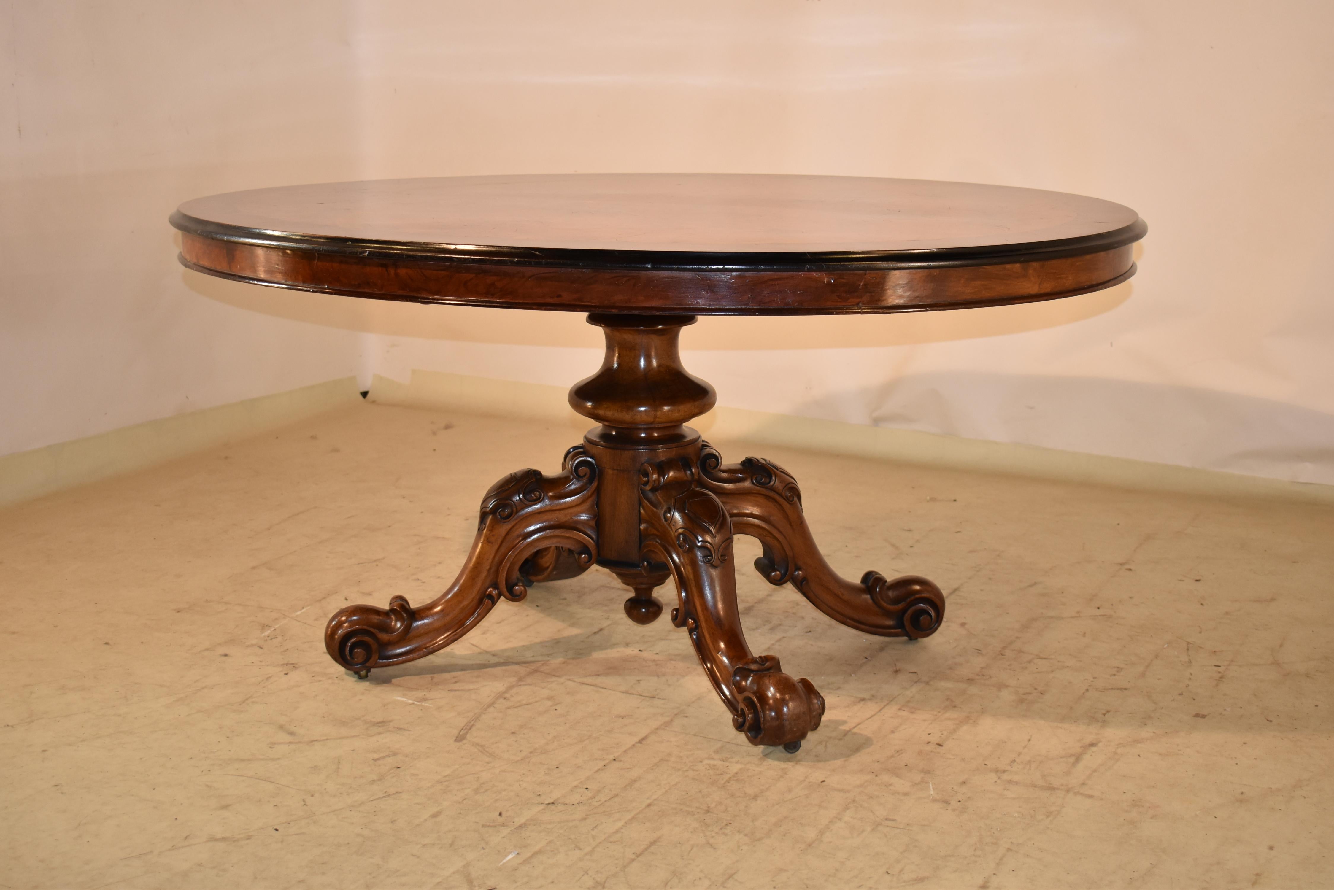 19th Century Walnut Tilt- Top Breakfast Table For Sale 3