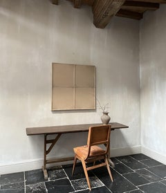 19th Century Walnut Trestle Console Table