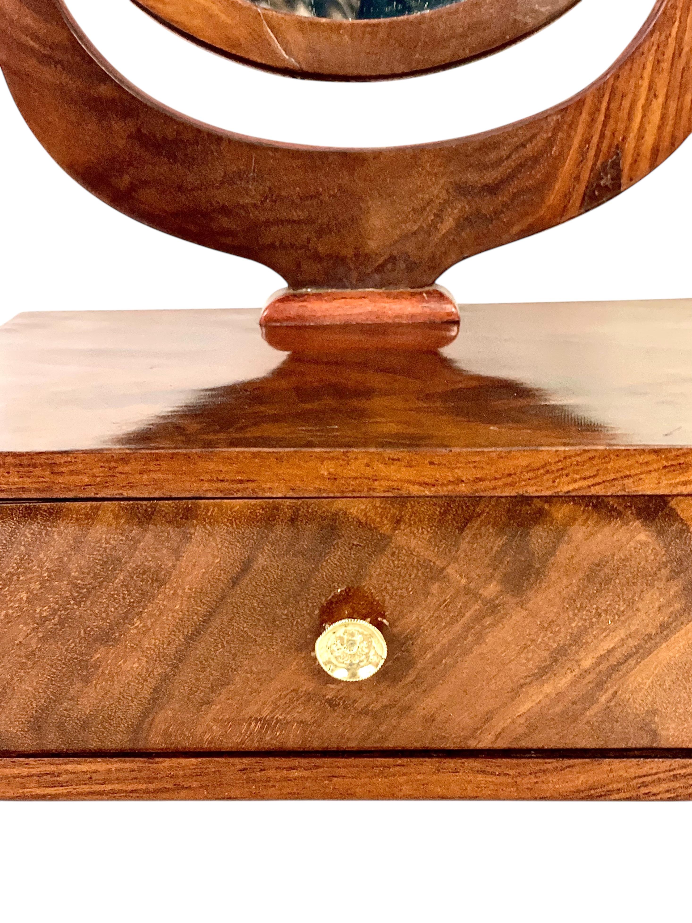 19th Century Vanity Mirror with Drawer For Sale 4