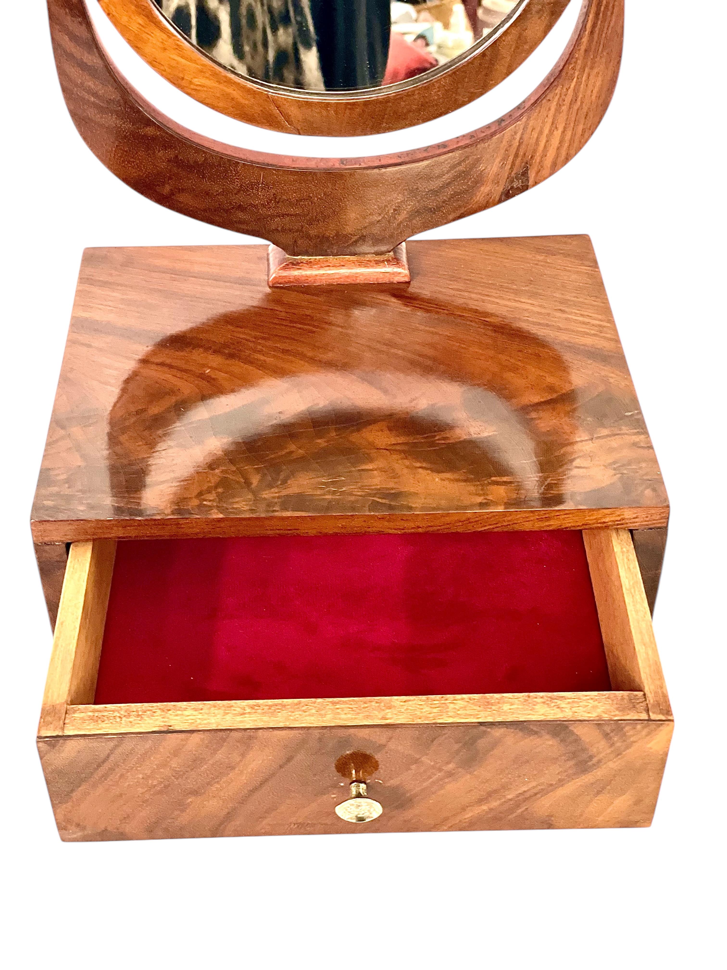 19th Century Vanity Mirror with Drawer For Sale 6