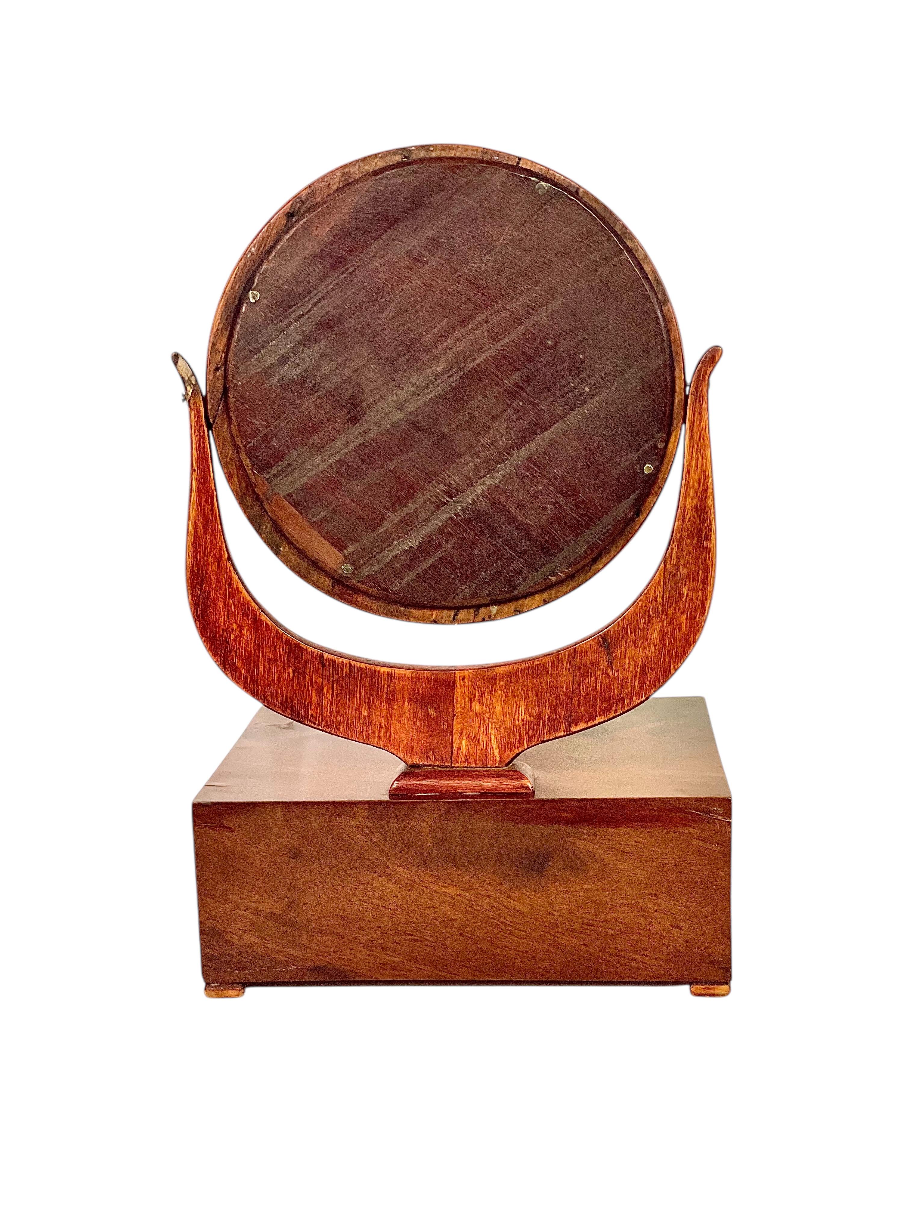 19th Century Vanity Mirror with Drawer For Sale 8