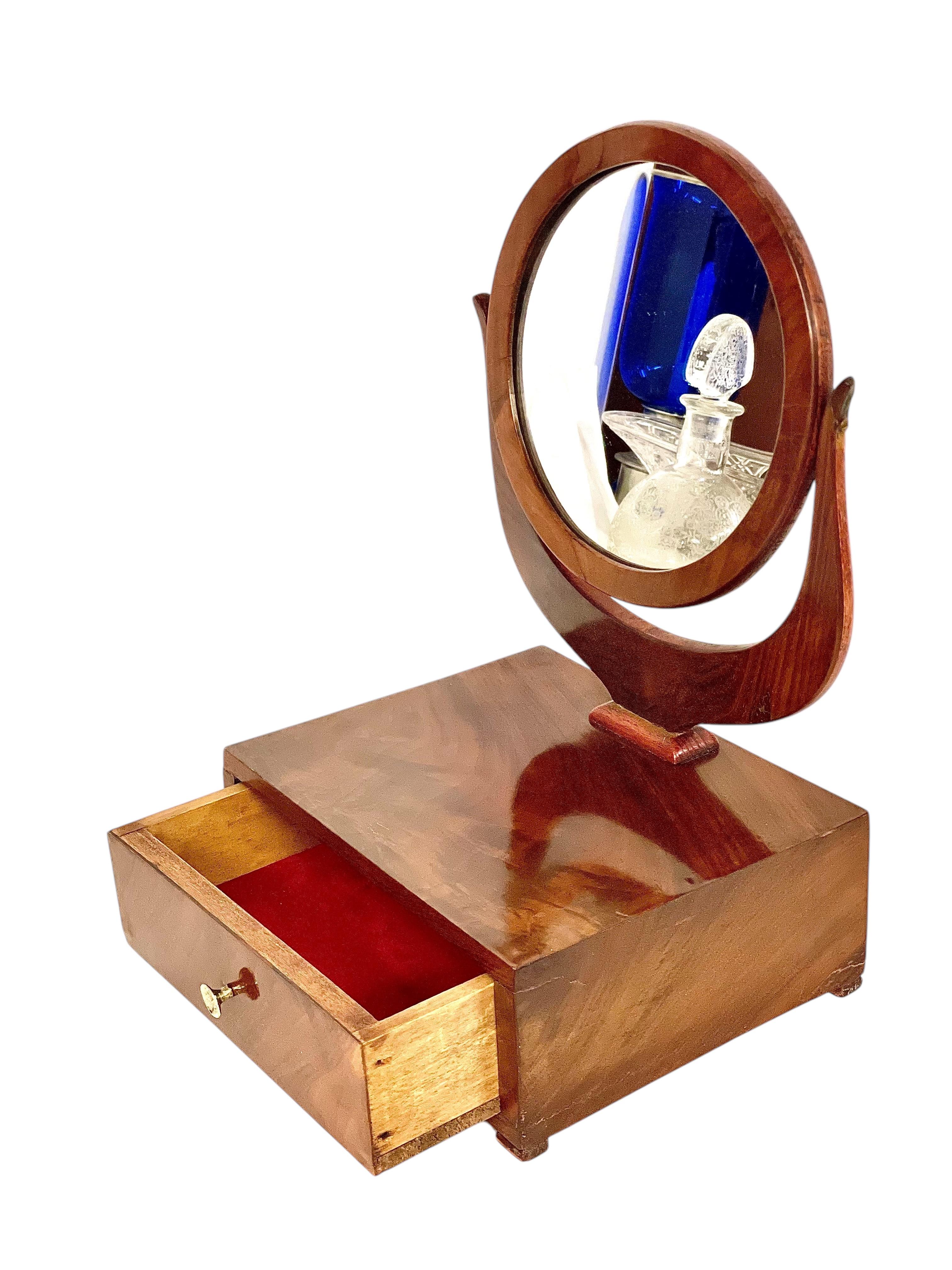 19th Century Vanity Mirror with Drawer In Good Condition For Sale In LA CIOTAT, FR
