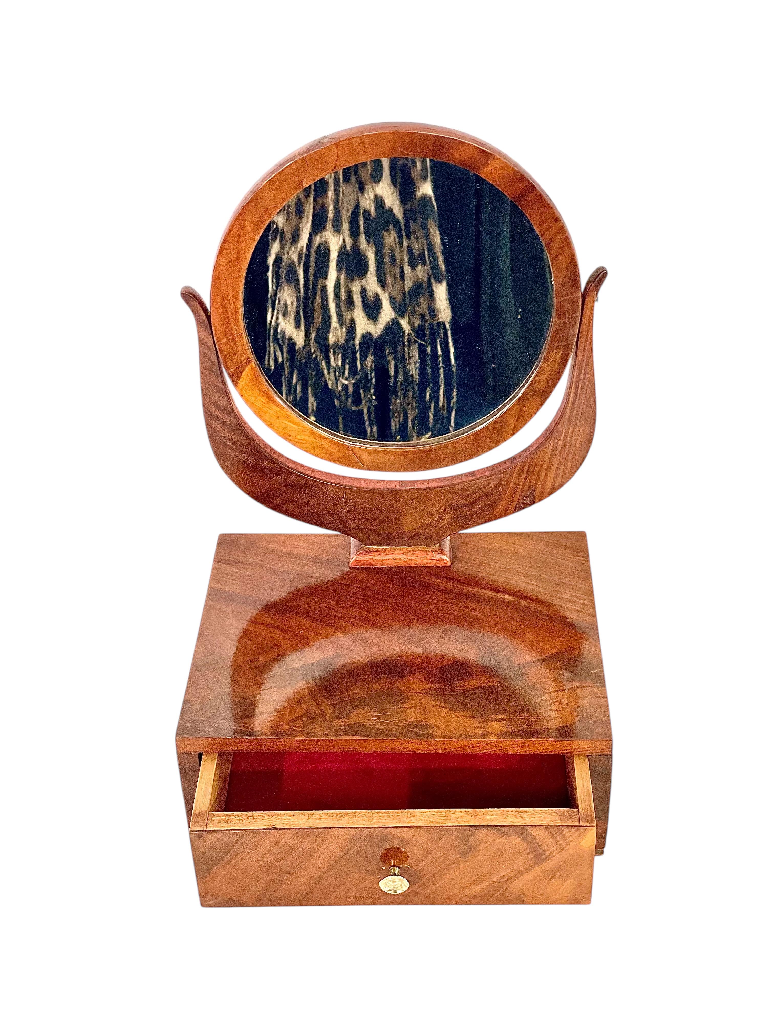 19th Century Vanity Mirror with Drawer For Sale 2