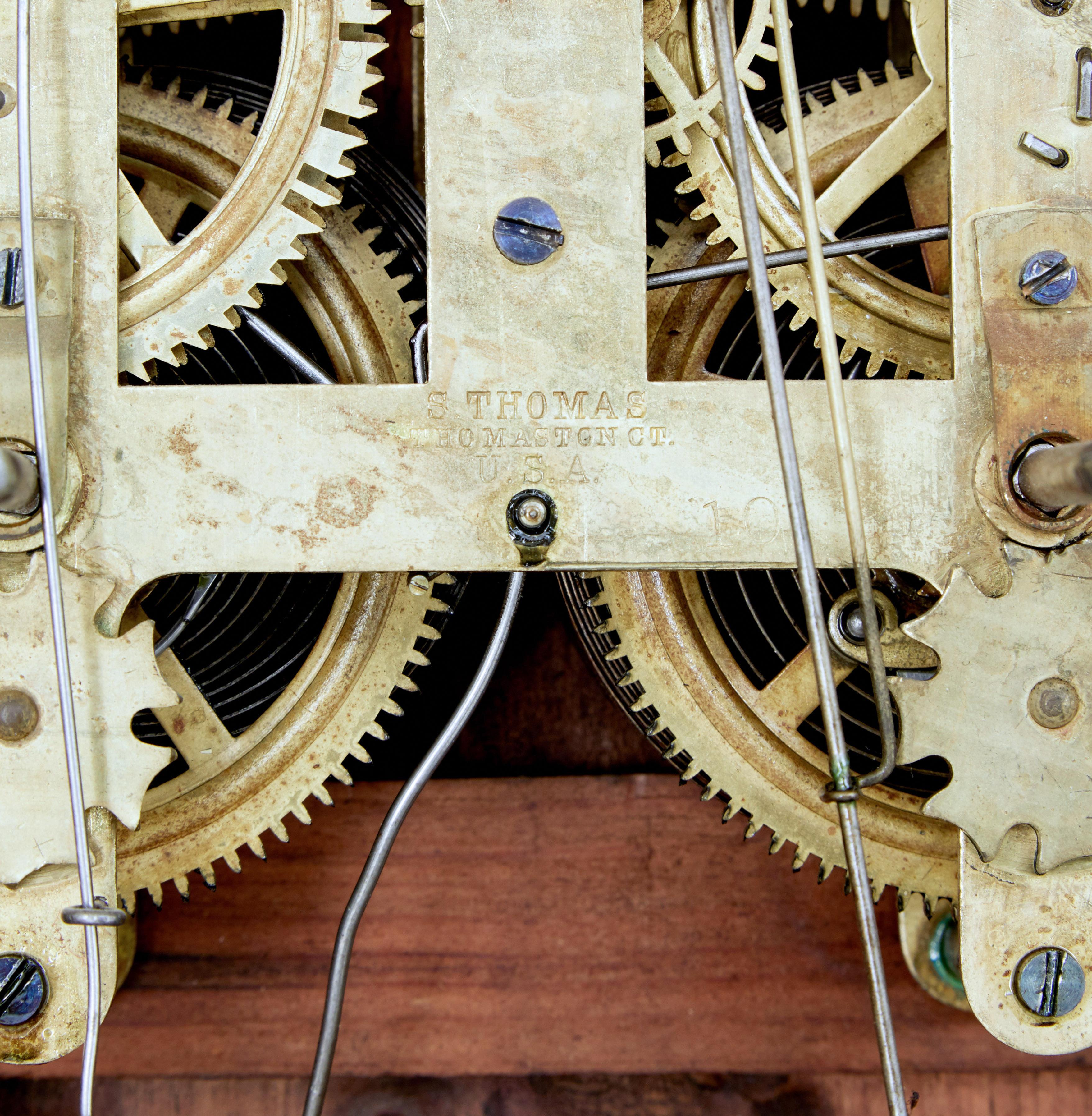 Victorian 19th Century Walnut Wall Clock with Seth Thomas Movement