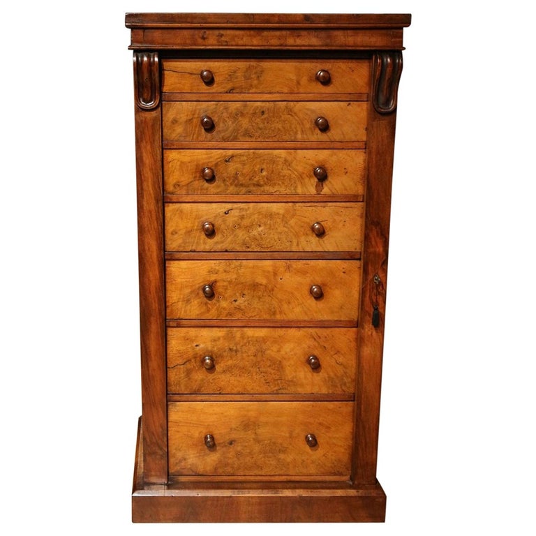 19th Century Walnut Wellington Chest For Sale at 1stDibs wellington chest for sale