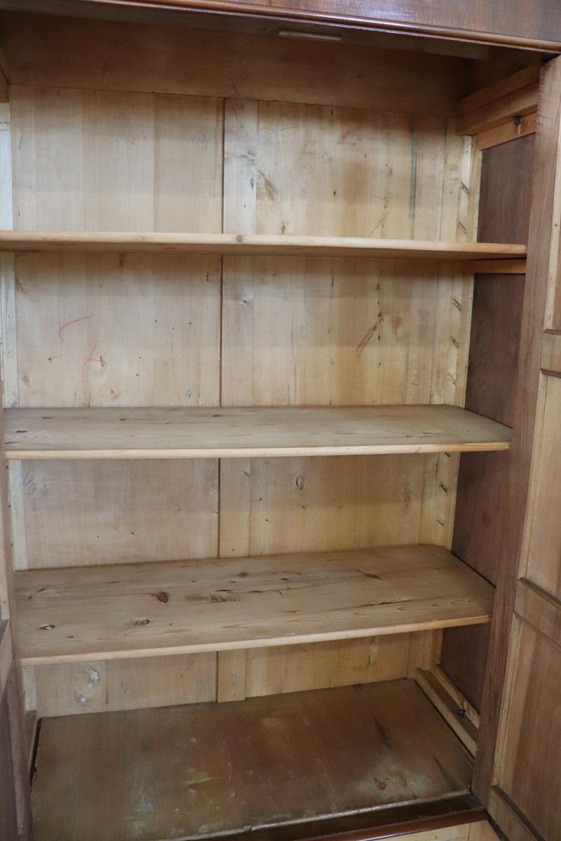 19th Century Walnut Wood Antique Large Wardrobe Four Doors 5