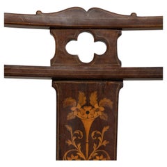 19th Century Walnut Wood Edwardian Chair with Upholstered Seat