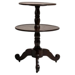 Tavolino da servizio inglese in legno di noce del XIX secolo, stile Giorgio III