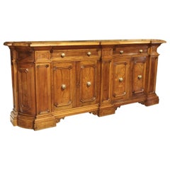 19th Century Walnut Wood Four-Door Enfilade from Tuscany