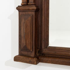 19th Century Neo-Renaissance Mirror, Dark Walnut Wood, French Design
