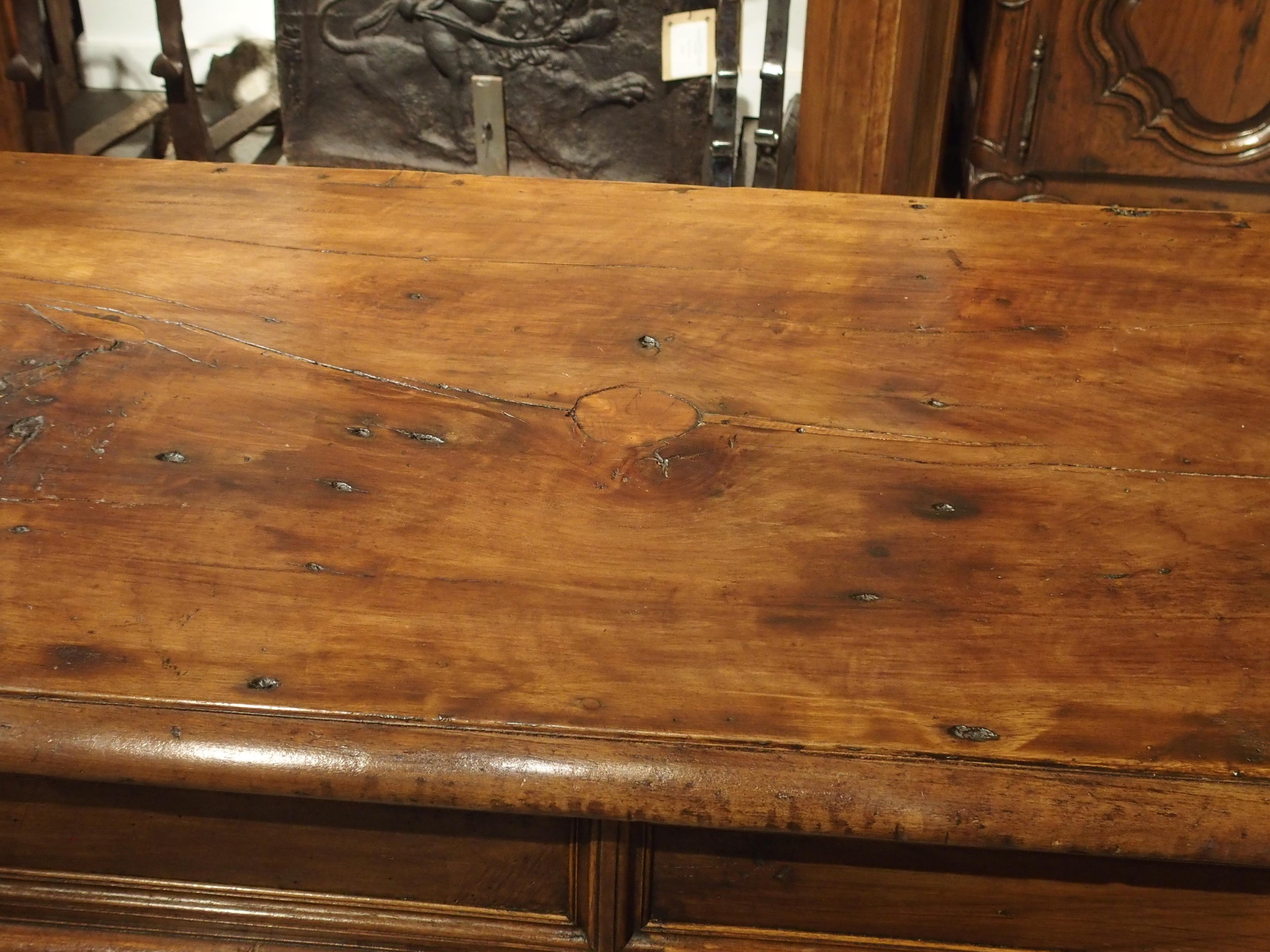 19th Century Walnut Wood Refectory Table from Italy 13