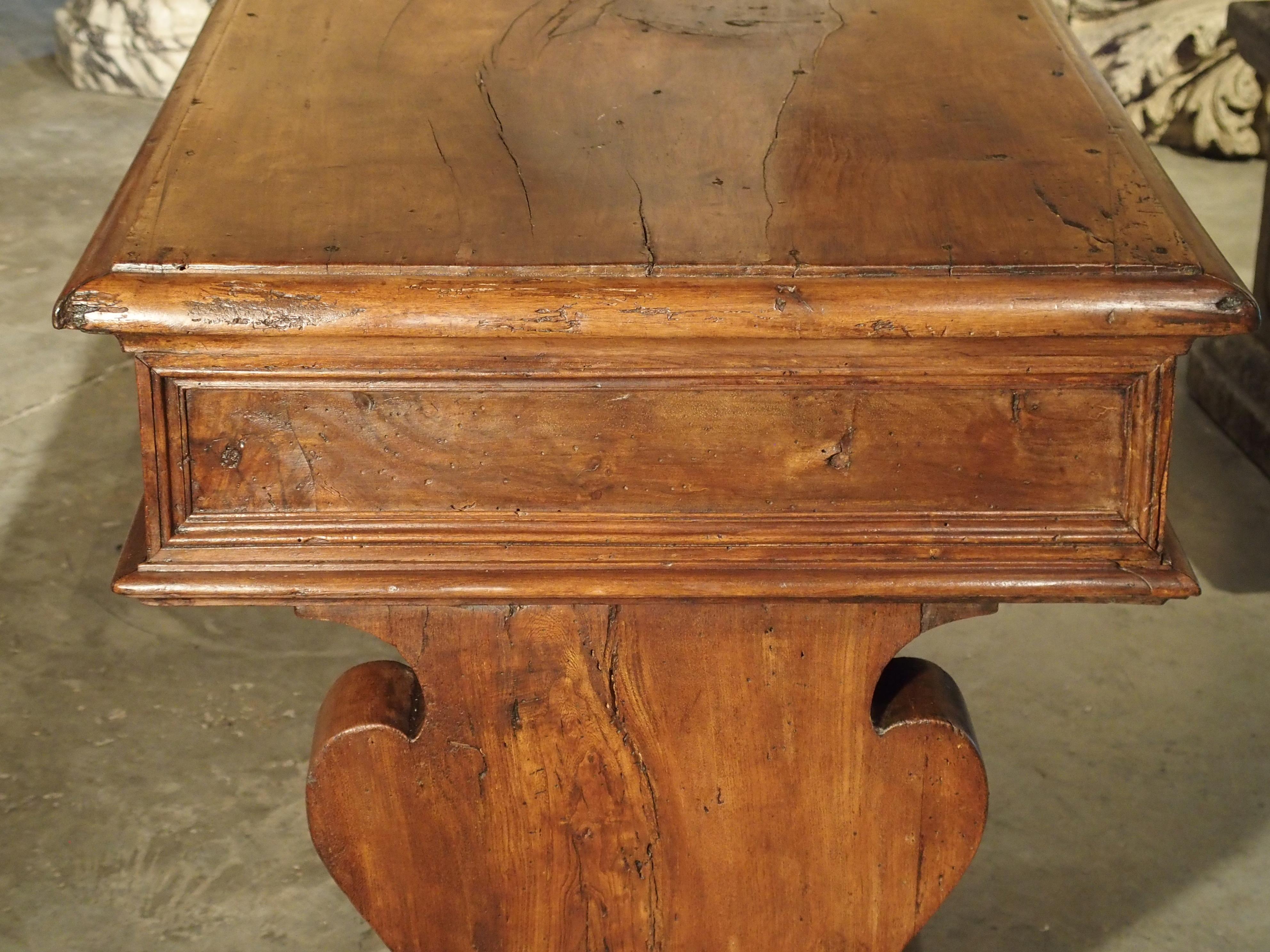 19th Century Walnut Wood Refectory Table from Italy 15