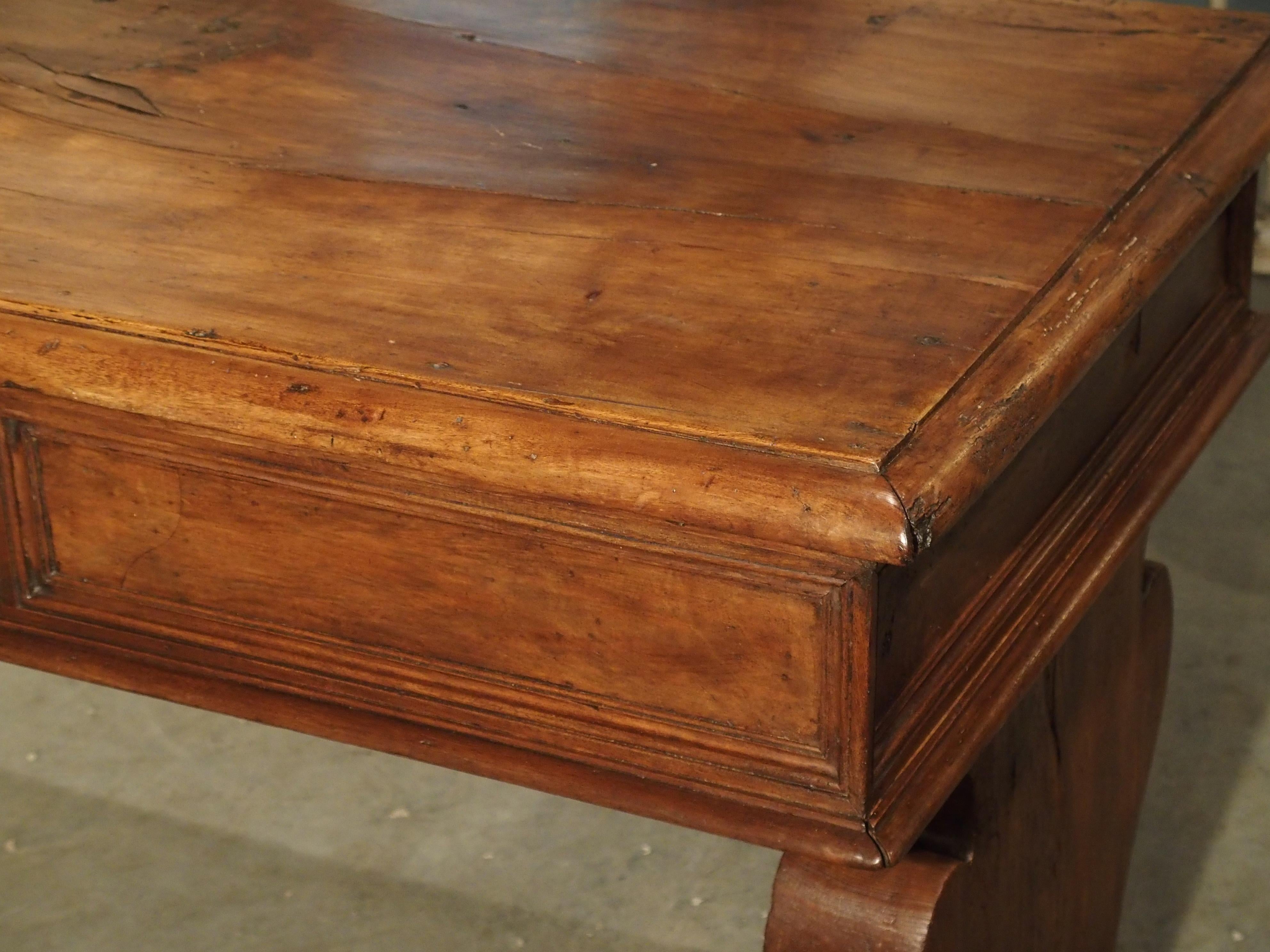 19th Century Walnut Wood Refectory Table from Italy 2