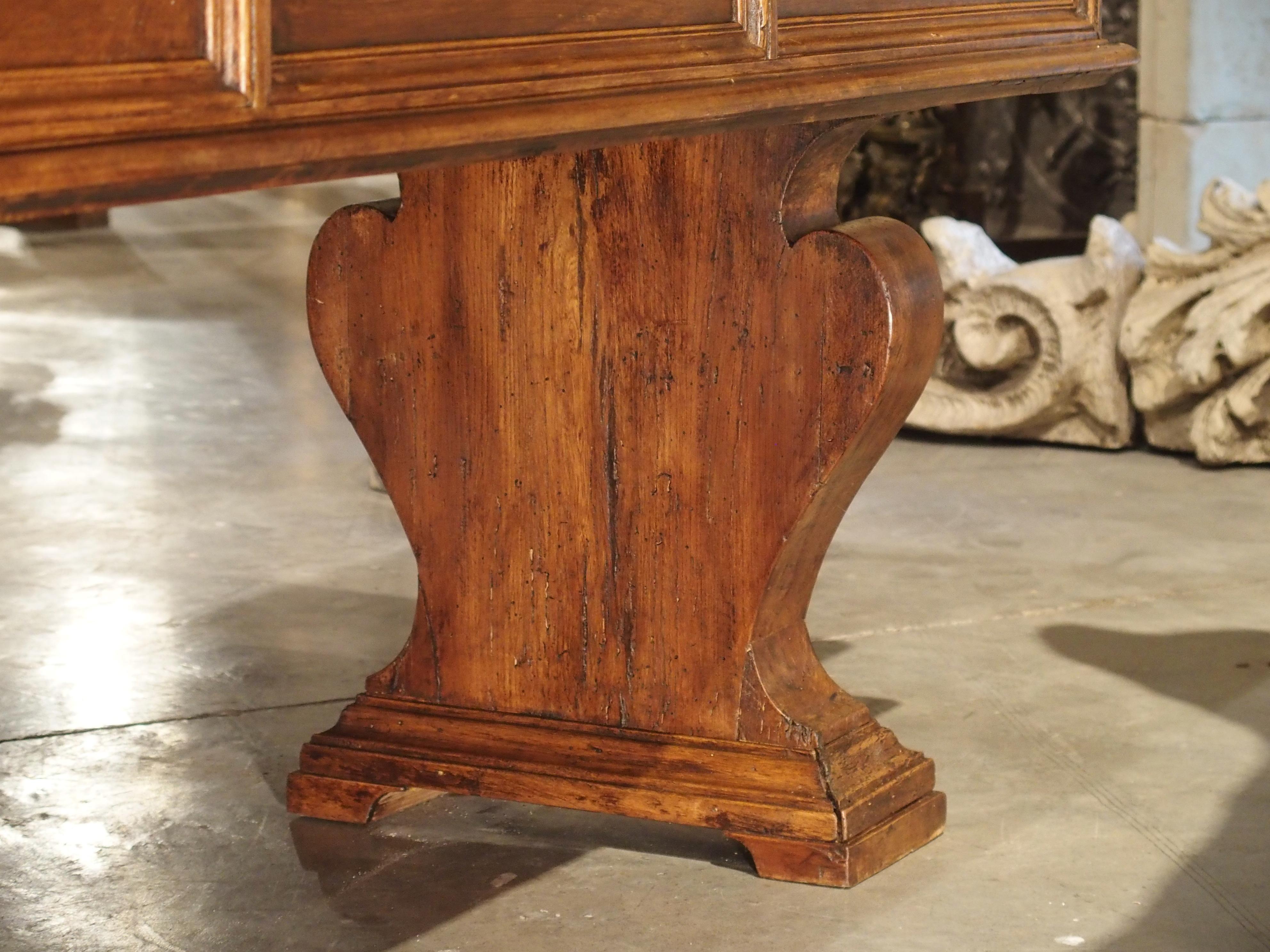 19th Century Walnut Wood Refectory Table from Italy 5