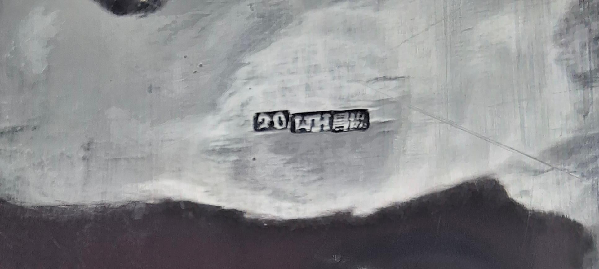 Cuenco en flor de cerezo de plata de ley Wang Hing del siglo XIX en venta 5