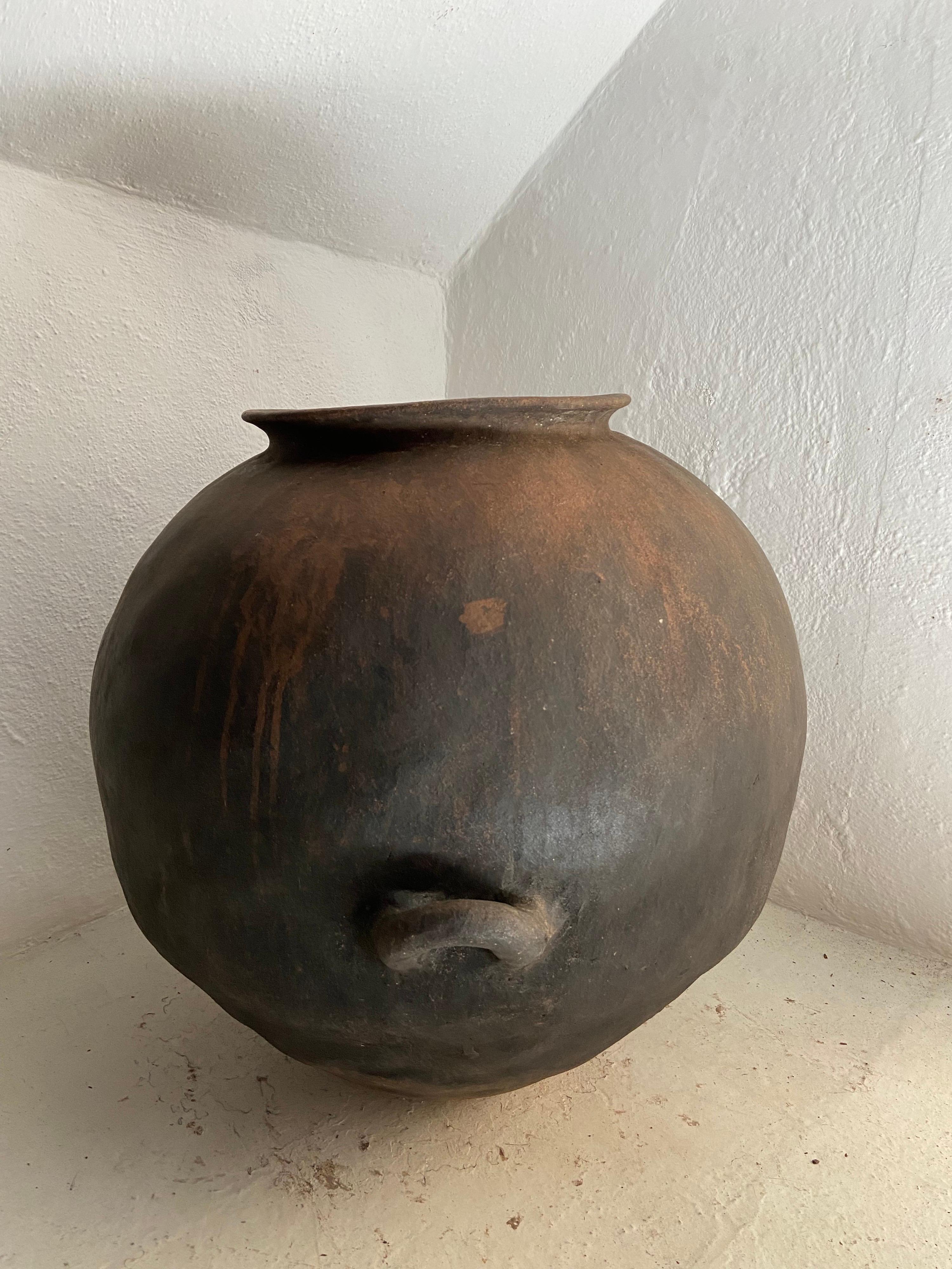 Hand-Crafted 19th Century Water Jar From Mexico