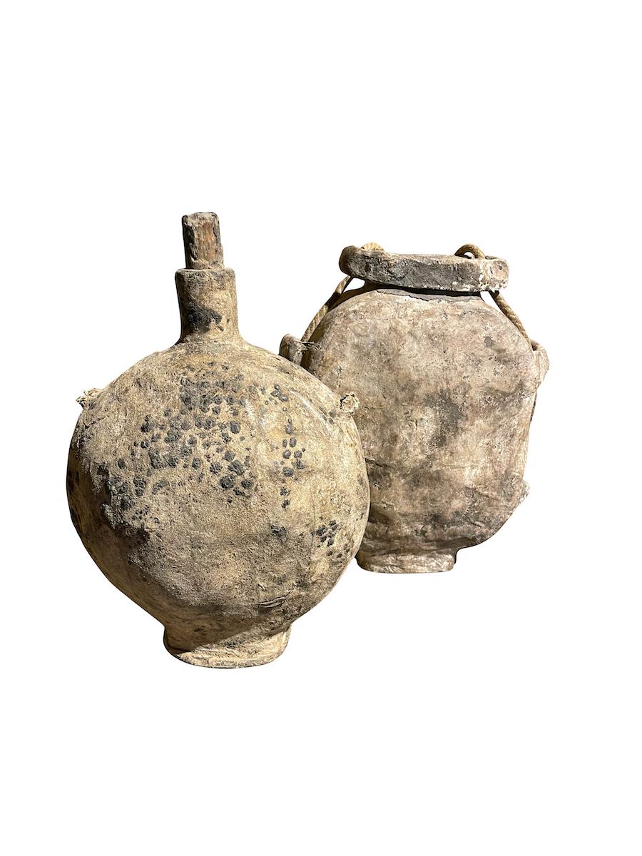 Cowhide 19th Century Water Vessel, Mongolia