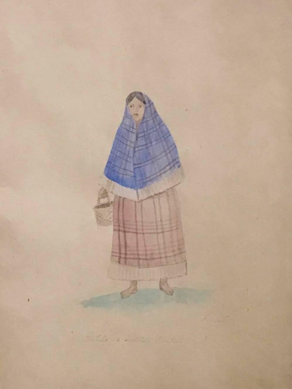 Cette belle pièce est issue du recueil graphique Costumes civils, militaires et religieux, du Mexique civil, œuvre du célèbre artiste italien Claudio Linati (1er février 1790 - 11 décembre 1832), rédigé en français et imprimé à Bruxelles en