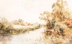 19th Century Watercolor Landscape by Henry John Kinnaird