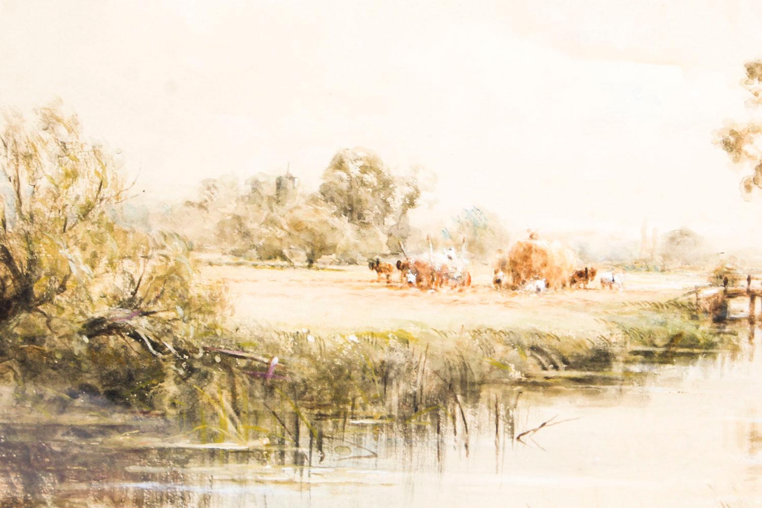 English 19th Century Watercolor Landscape by Henry John Kinnaird
