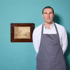 19th Century Watercolour Abraham expelling Hagar and Ishmael Aftr Claude Lorrain