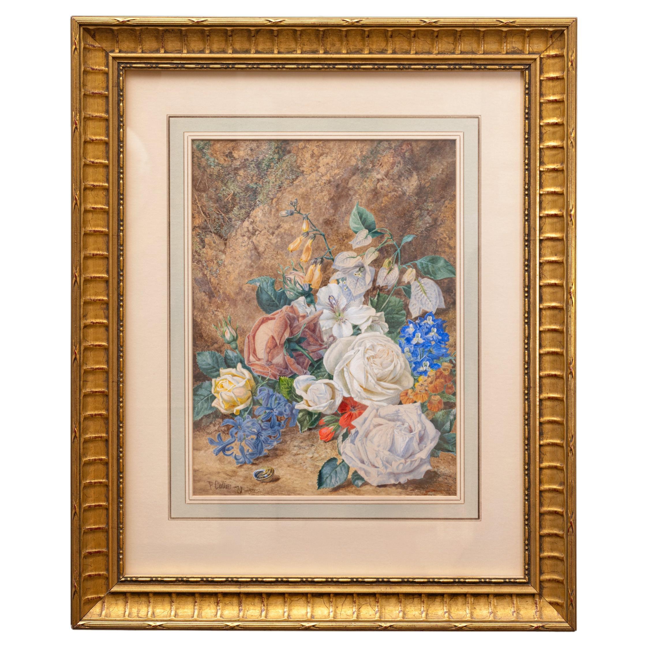 19th Century Watercolour By Thomas Frederick Collier (1823-1885), A Flowerpiece