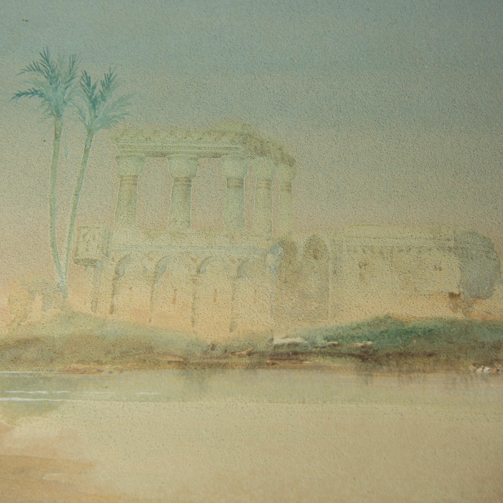 English 19th Century Watercolour of Egypt by Henry Stanton Lynton