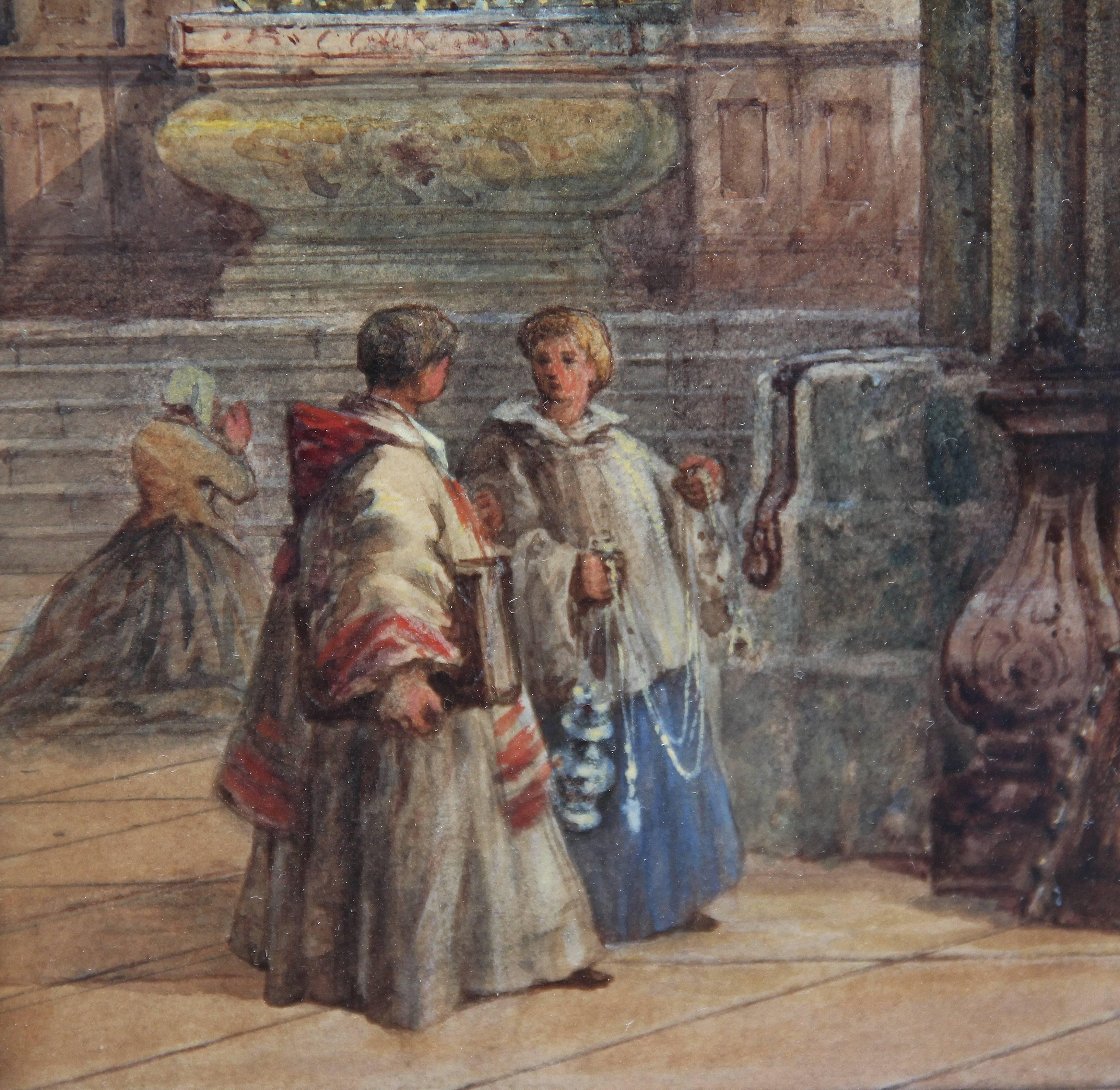 Anglais Aquarelle du 19e siècle de Samuel Read