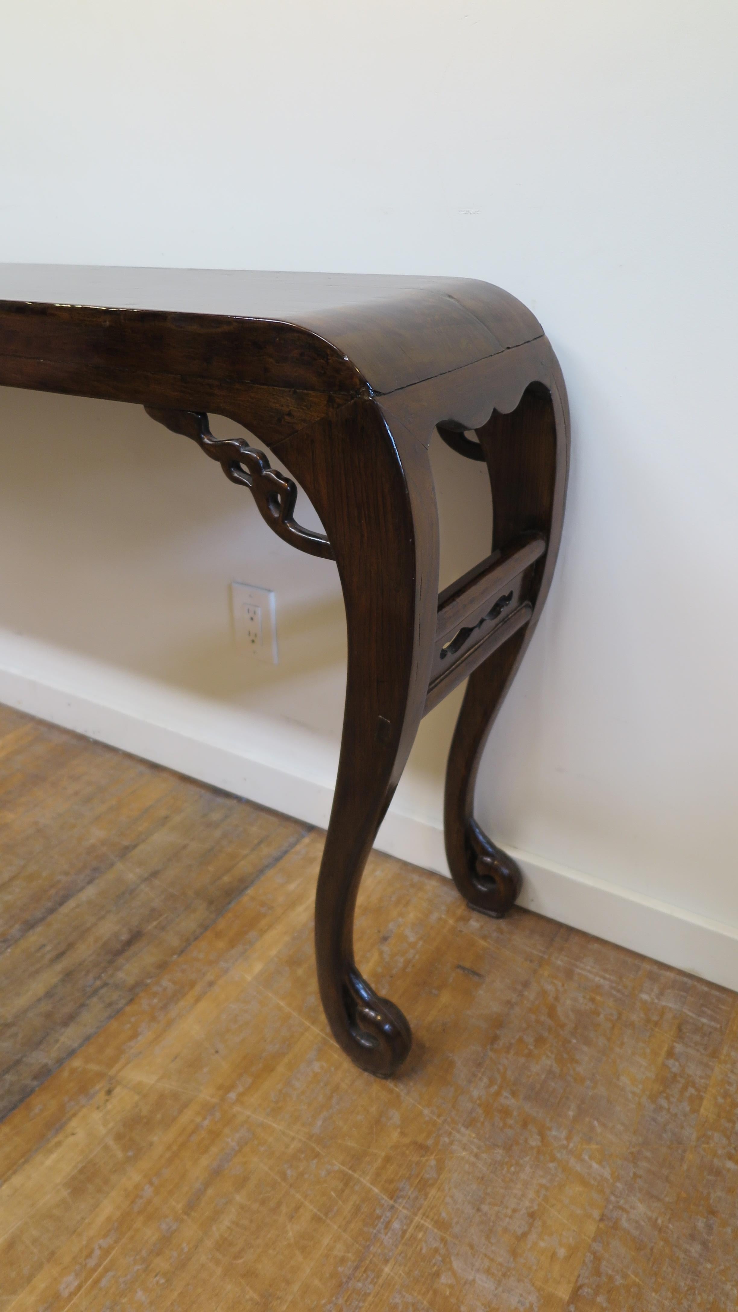 19th Century Waterfall Edge Console Table 2
