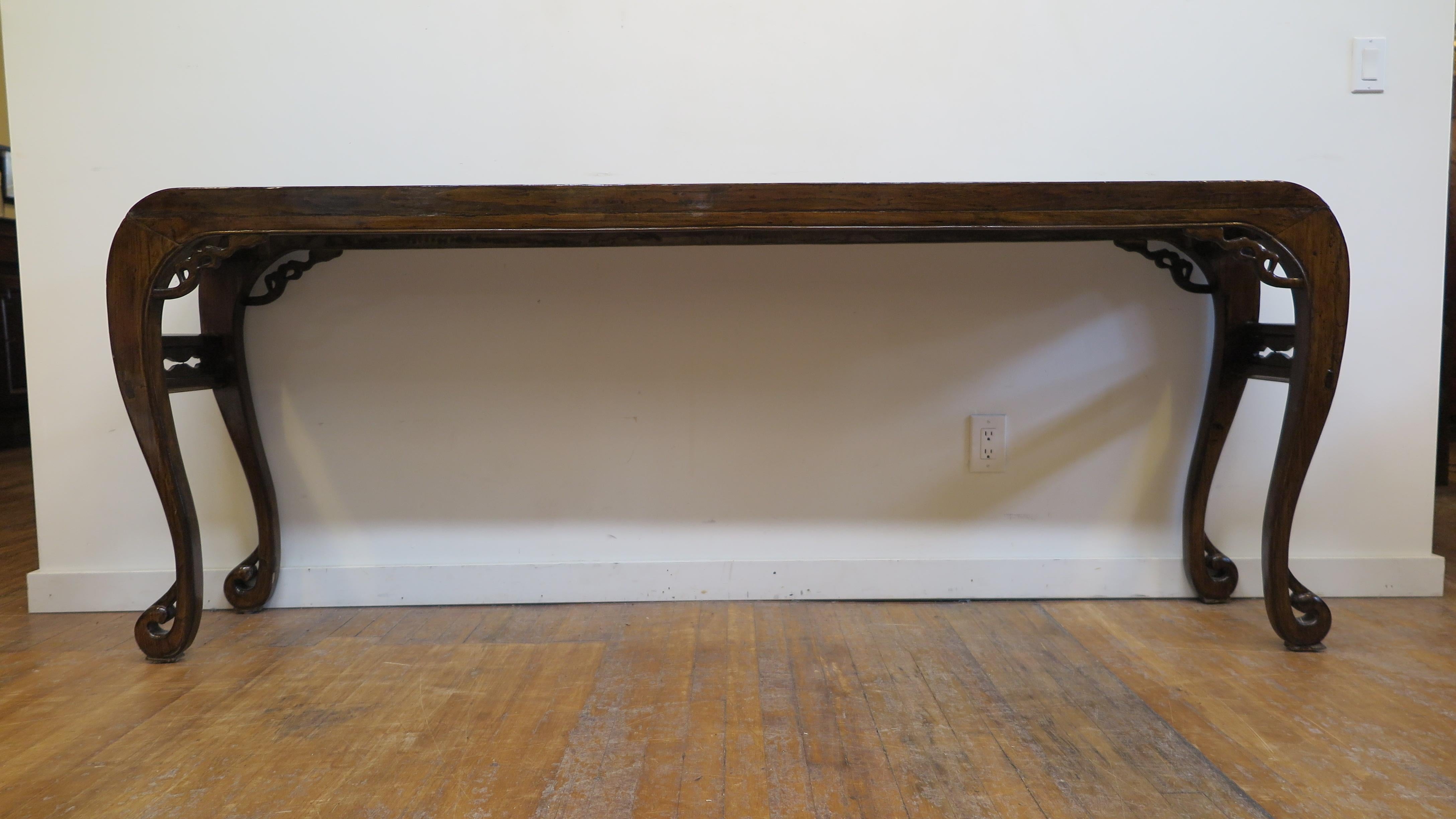 19th Century Waterfall Edge Console Table 6