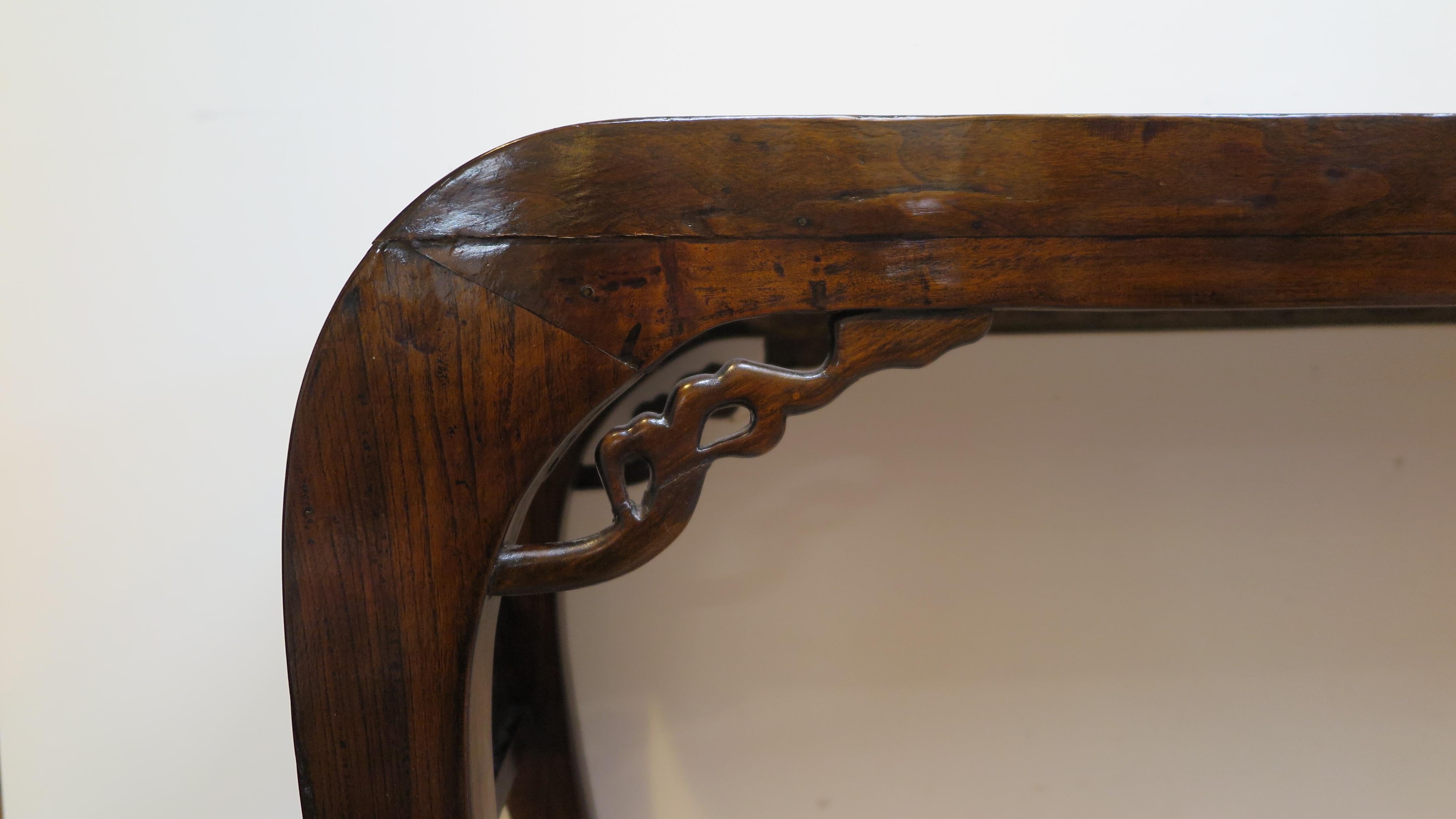 Elm 19th Century Waterfall Edge Console Table